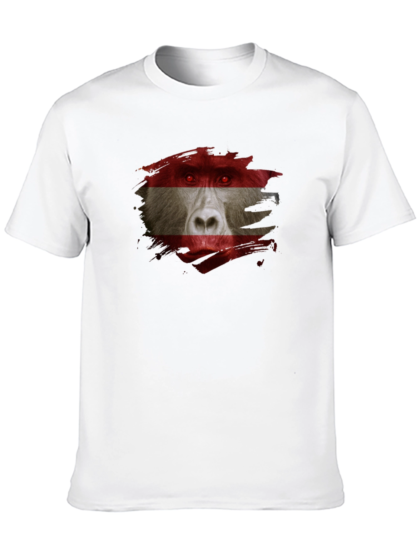 Austrian Baboon Graphic Tee - Unique Flag T-Shirt