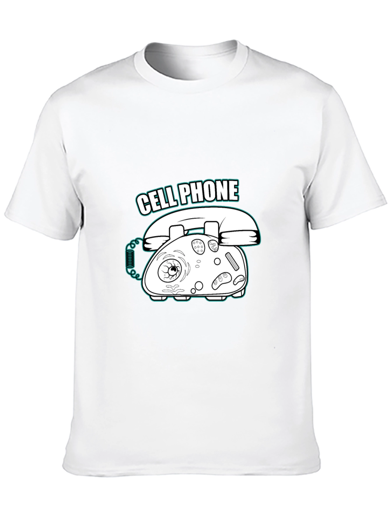 Humorous Cell Phone Graphic T-Shirt
