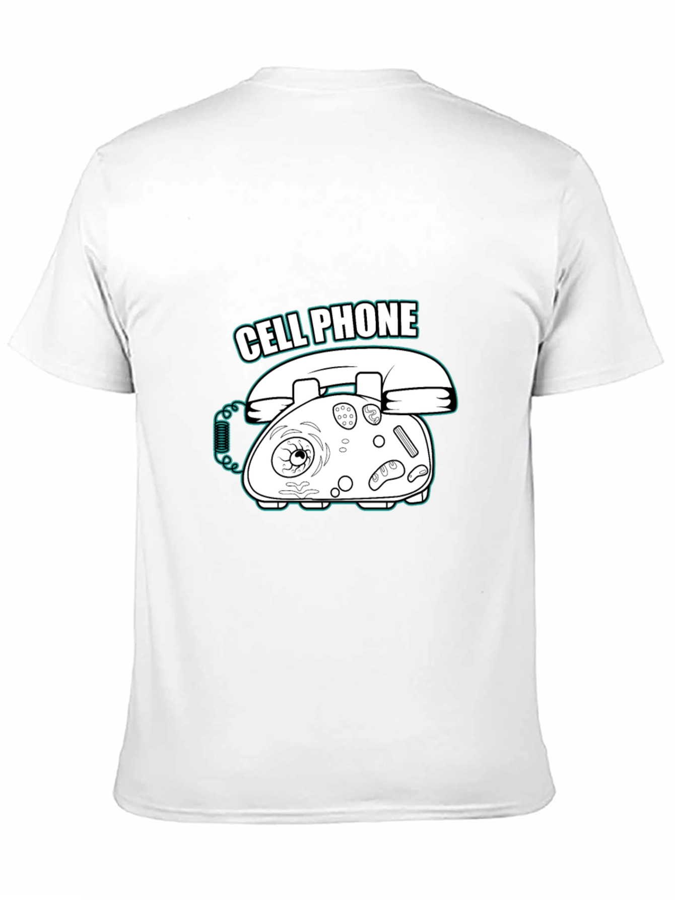 Humorous Cell Phone Graphic T-Shirt