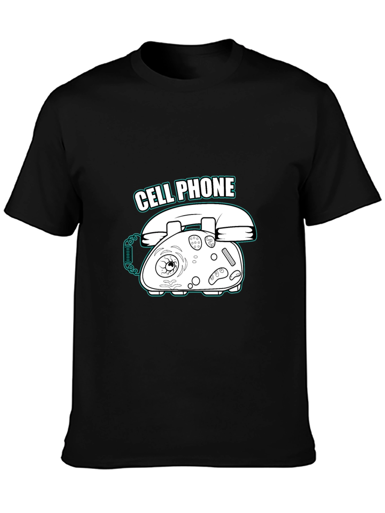 Humorous Cell Phone Graphic T-Shirt