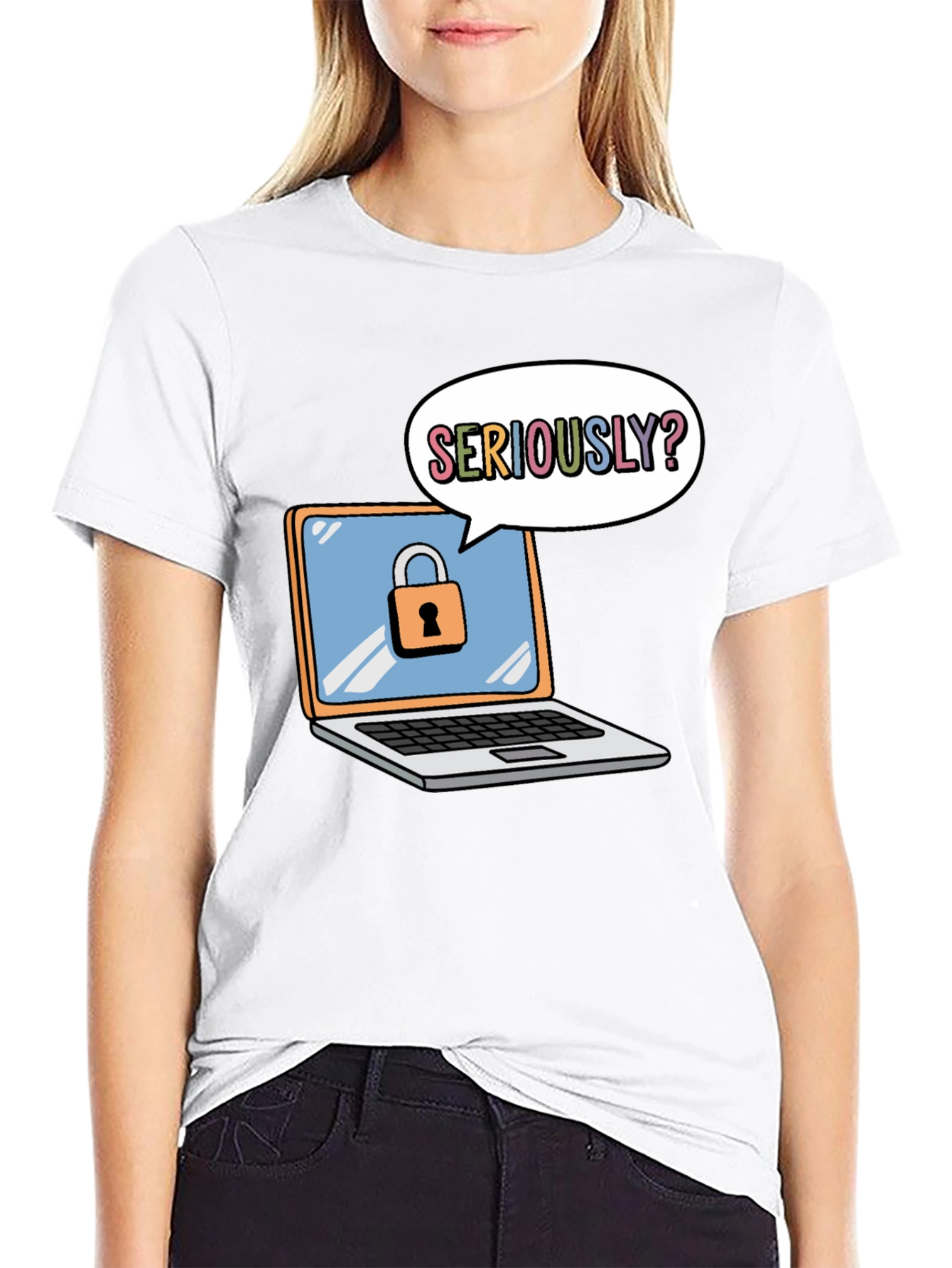 Funny Security Laptop T-Shirt