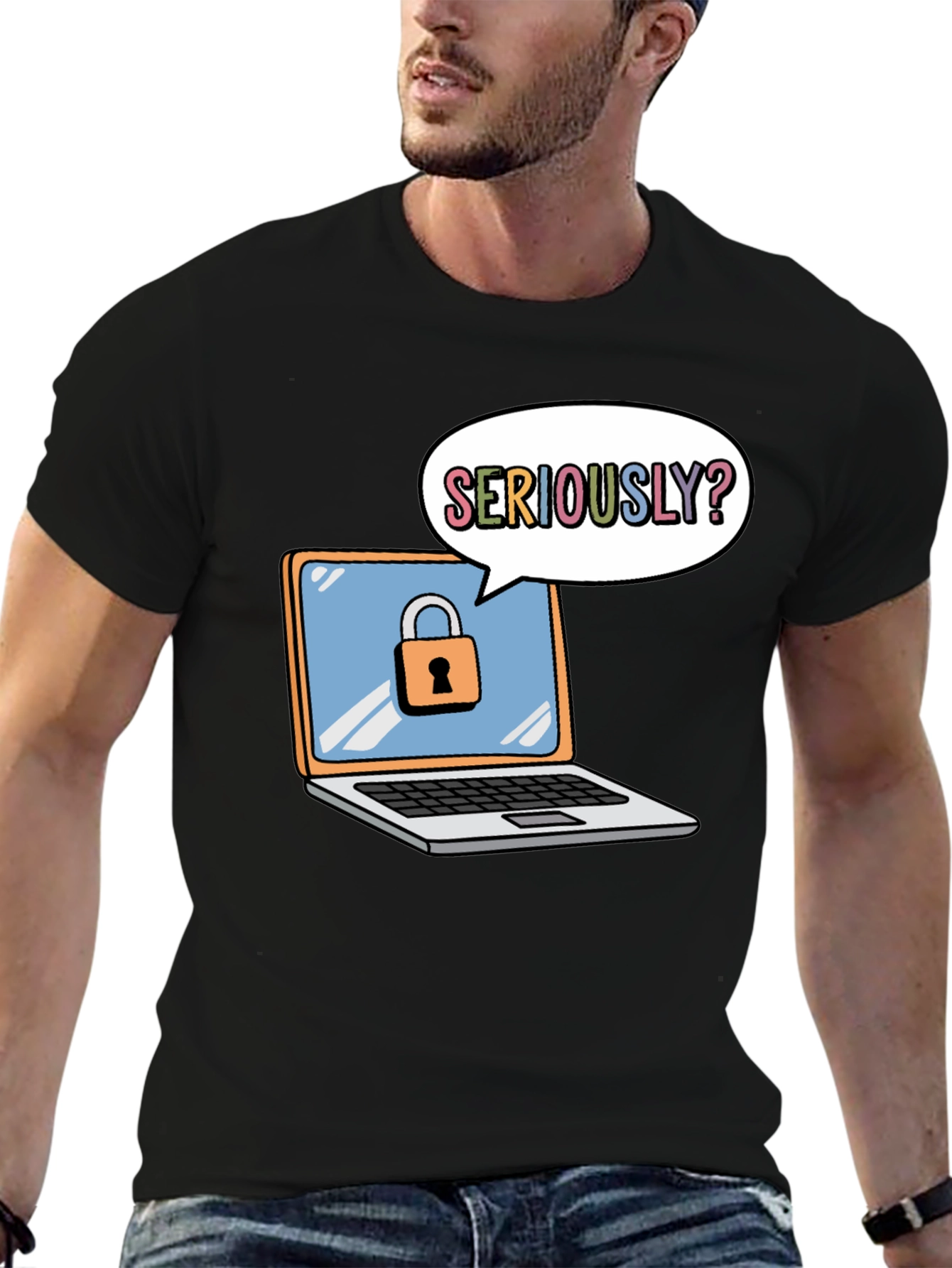 Funny Security Laptop T-Shirt