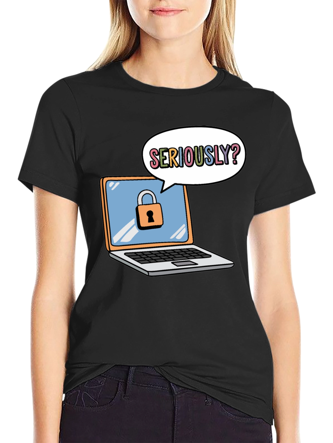 Funny Security Laptop T-Shirt