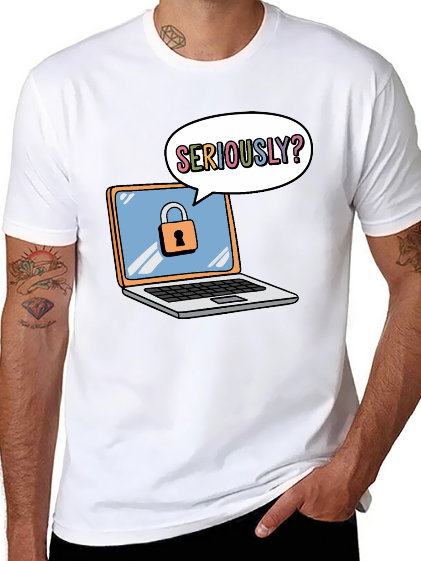 Funny Security Laptop T-Shirt