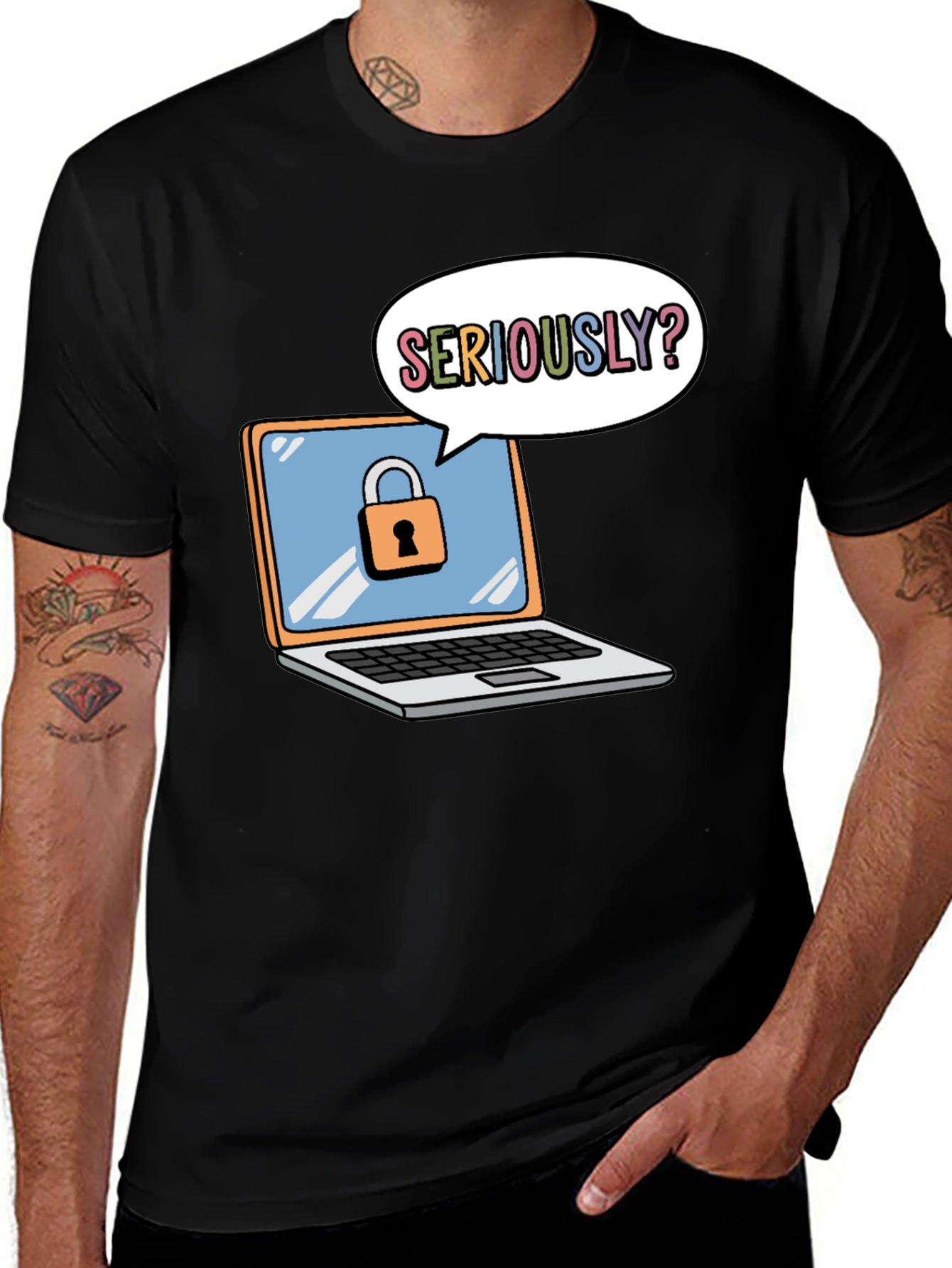 Funny Security Laptop T-Shirt