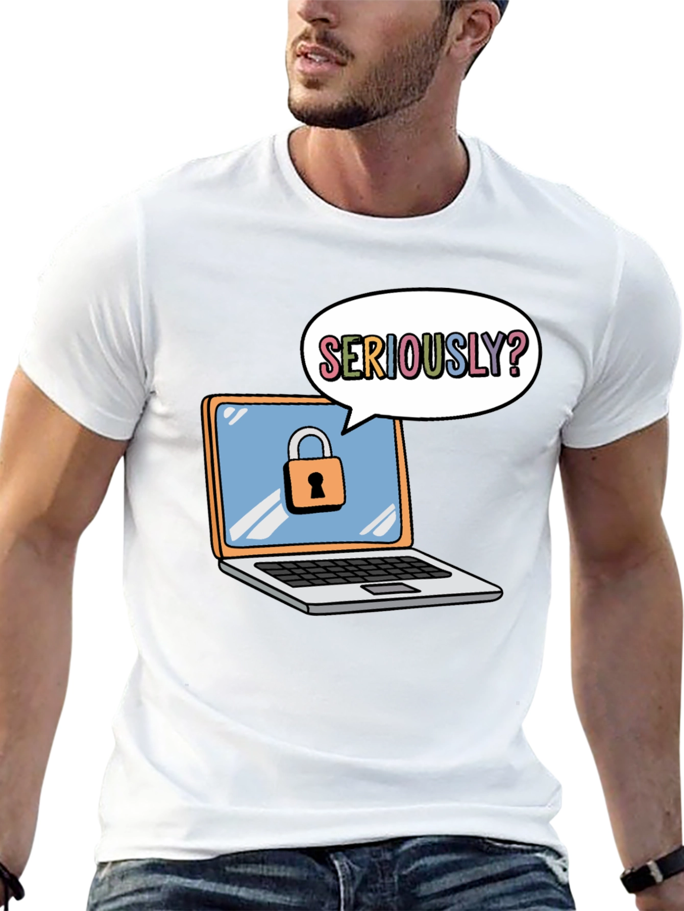 Funny Security Laptop T-Shirt