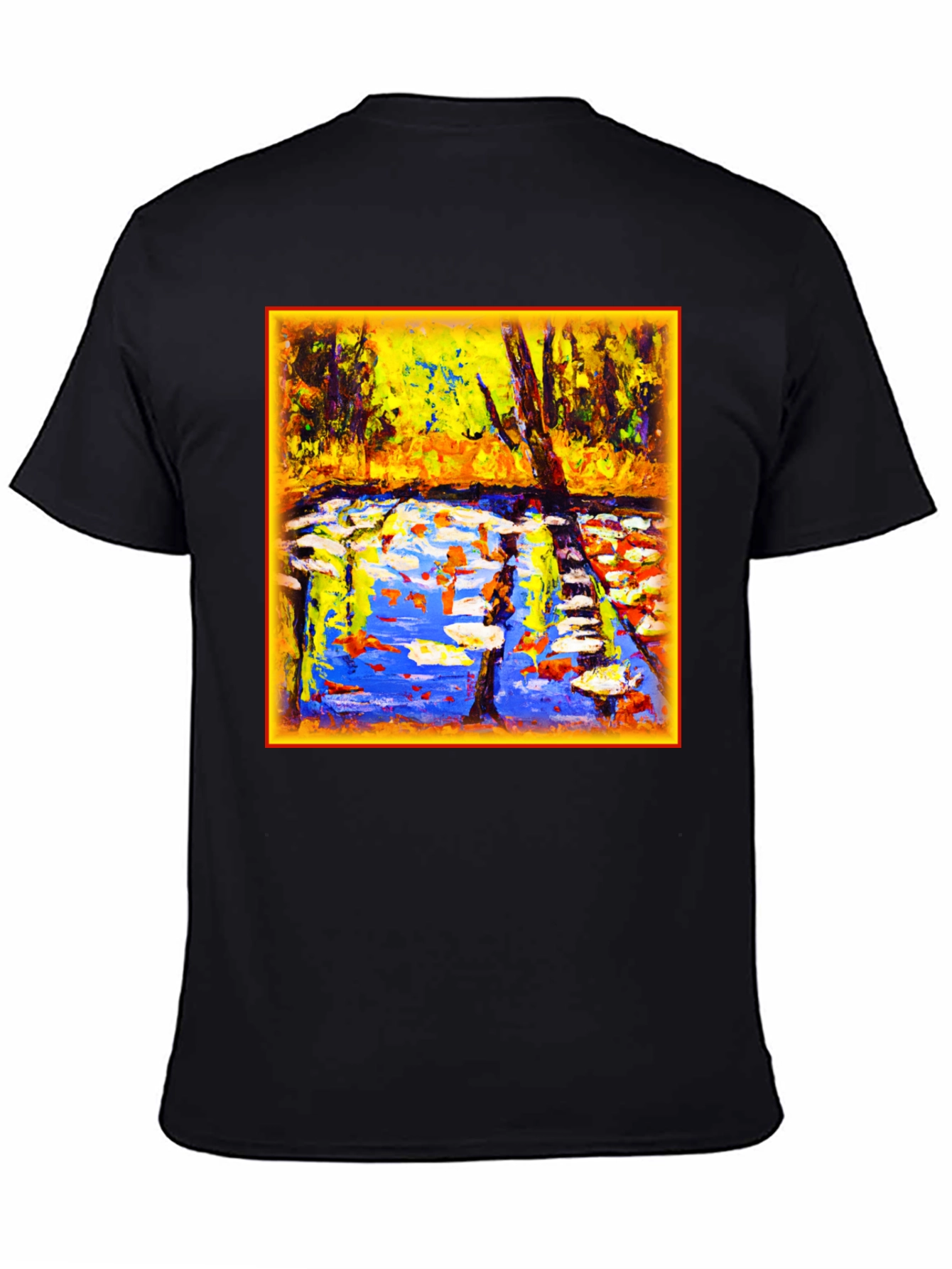 Abstract Landscape Graphic Tee - Artistic Comfort