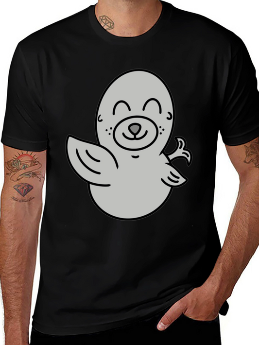 Cute Cartoon Seal Graphic T-Shirt