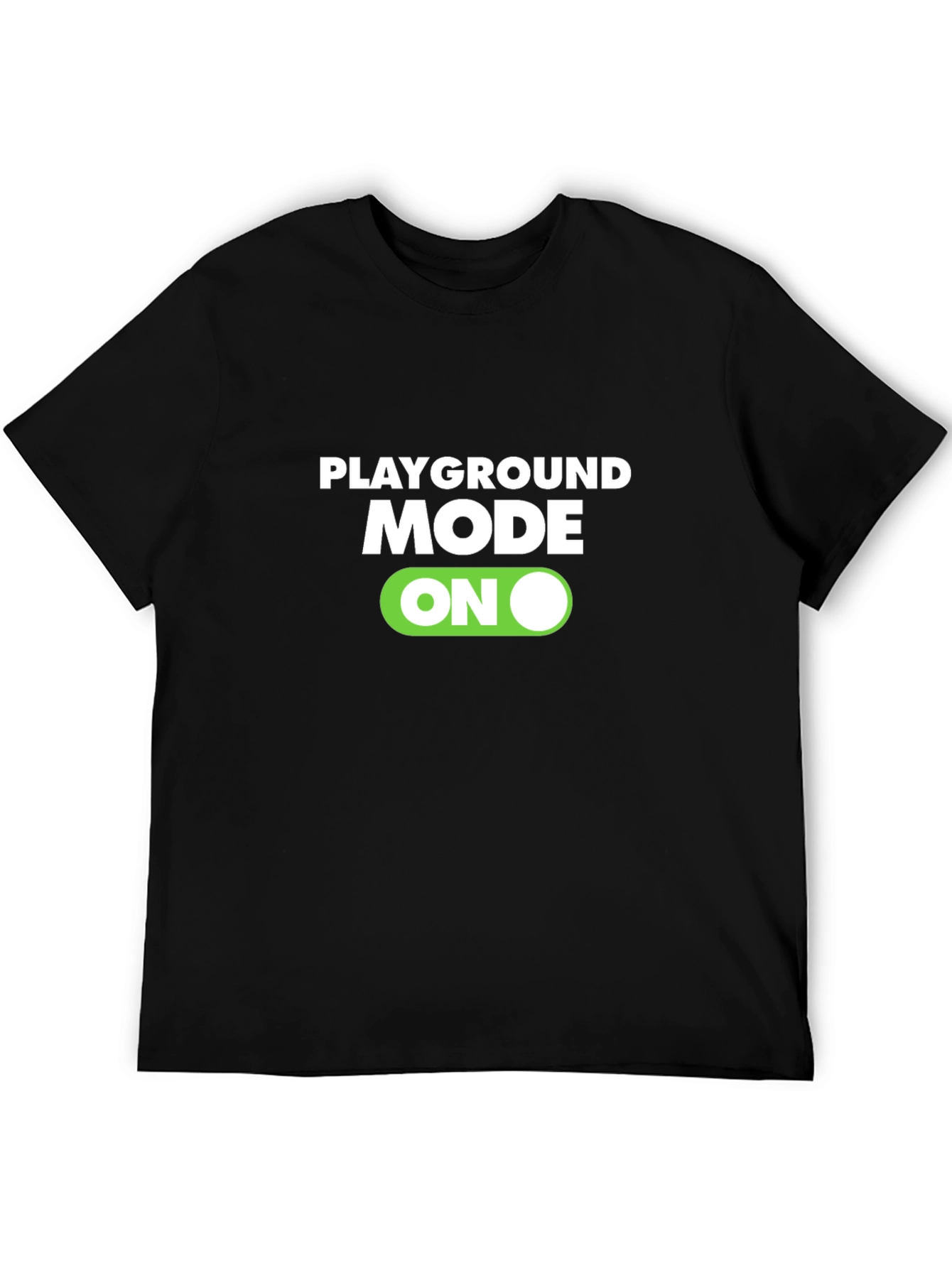 Playground Mode ON Black T-Shirt