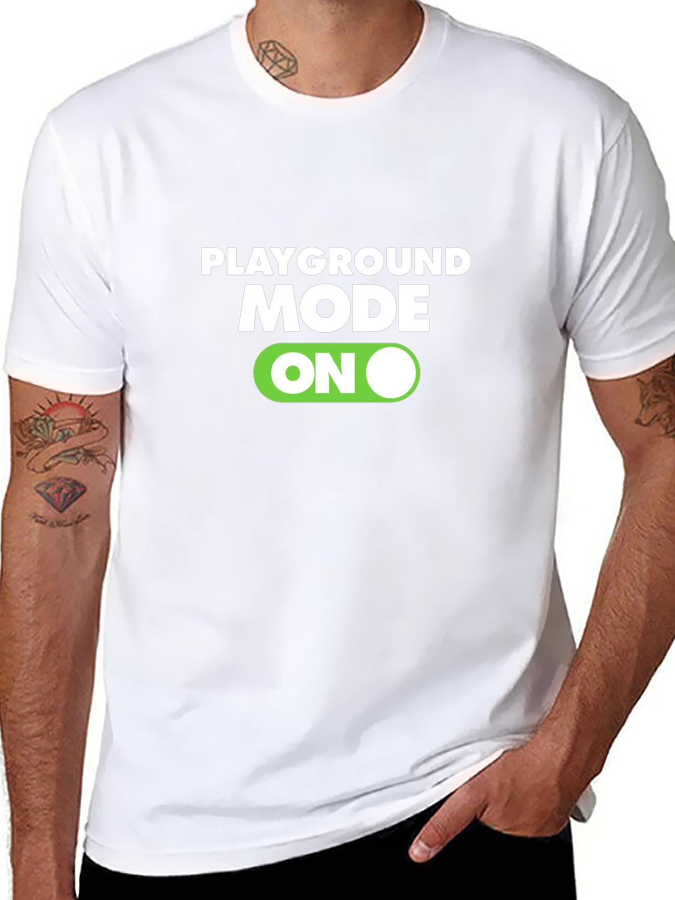 Playground Mode ON Black T-Shirt