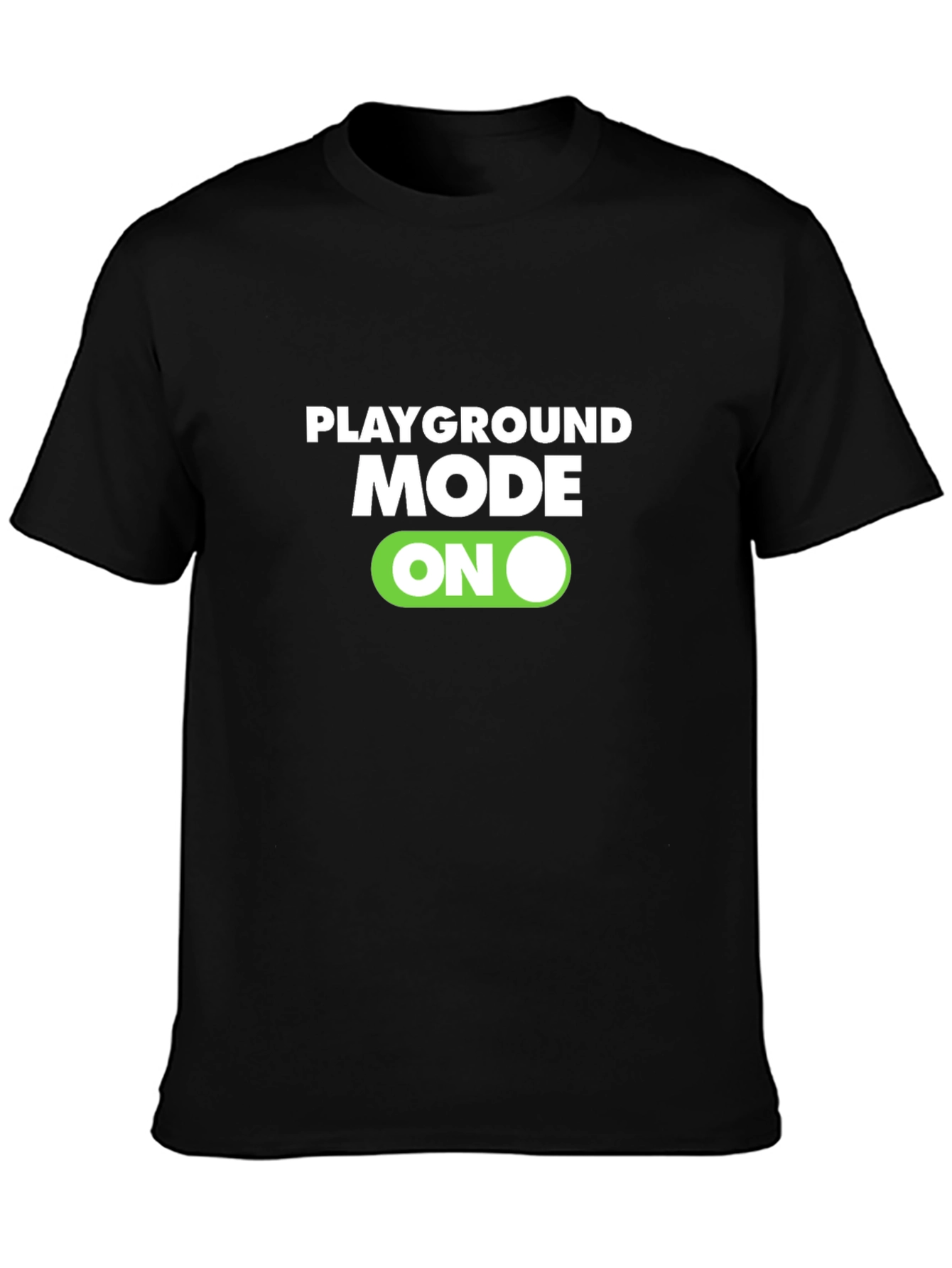 Playground Mode ON Black T-Shirt