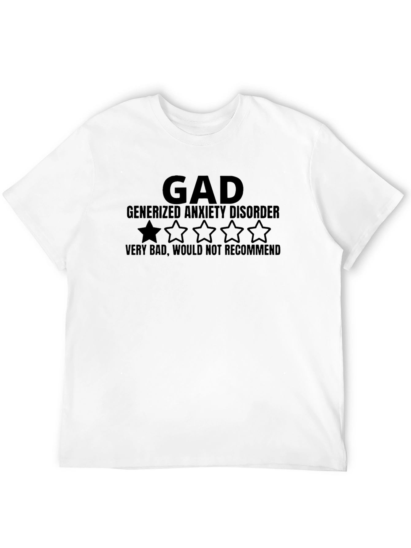 GAD Rating T-Shirt - Funny Anxiety Disorder Tee