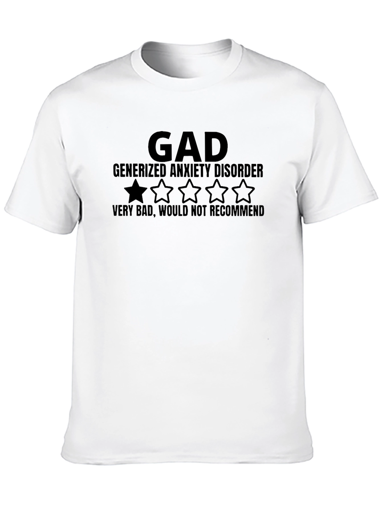 GAD Rating T-Shirt - Funny Anxiety Disorder Tee