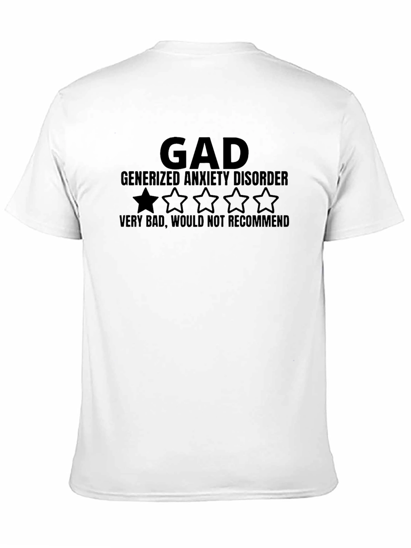 GAD Rating T-Shirt - Funny Anxiety Disorder Tee