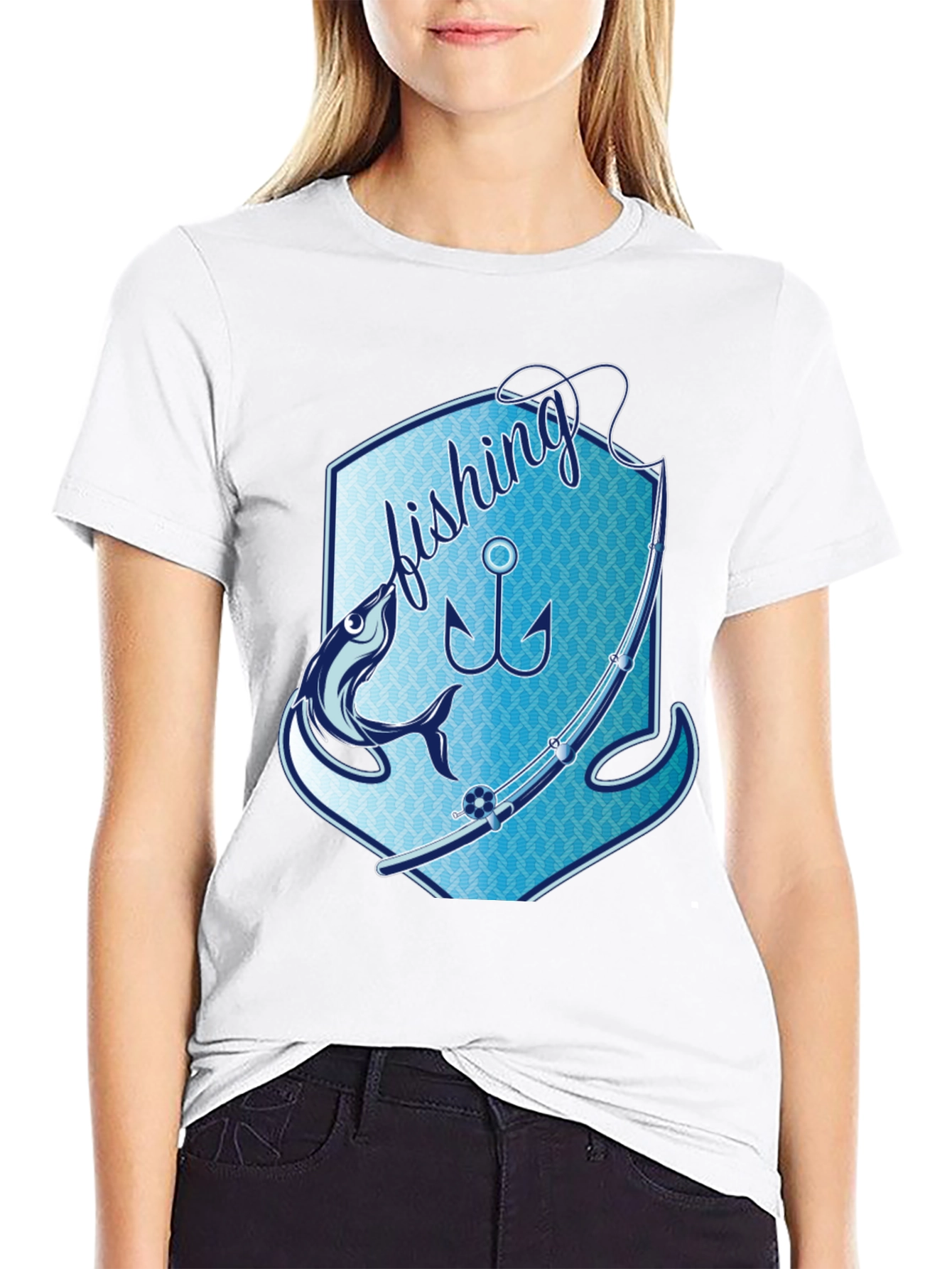 Fishing T-Shirt - Angler Fish Hook Design