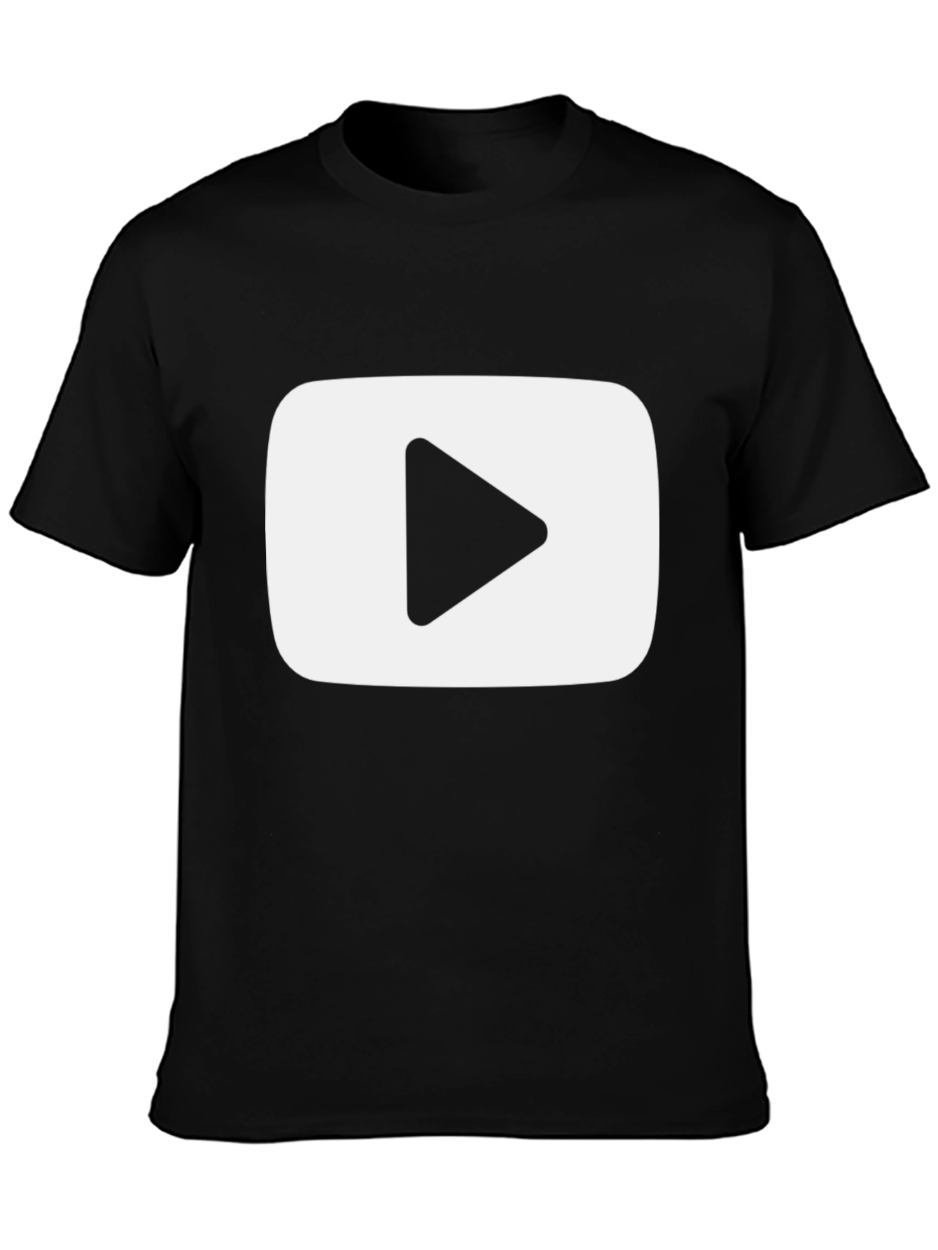 YouTube Play Button Black T-Shirt
