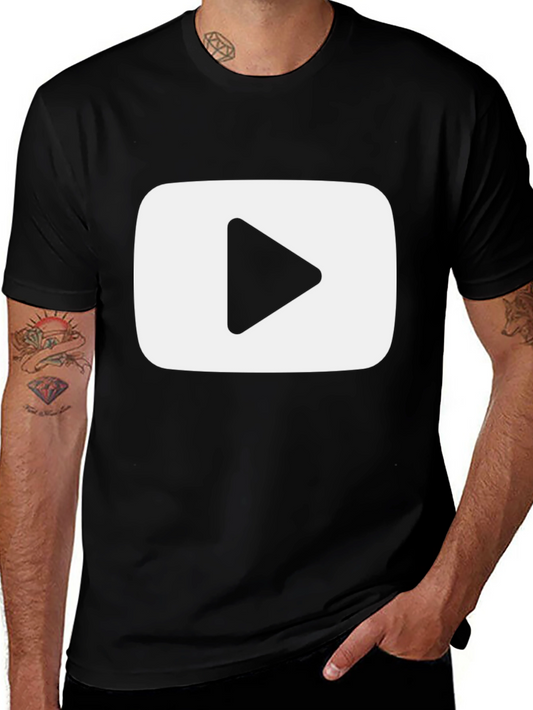 YouTube Play Button Black T-Shirt
