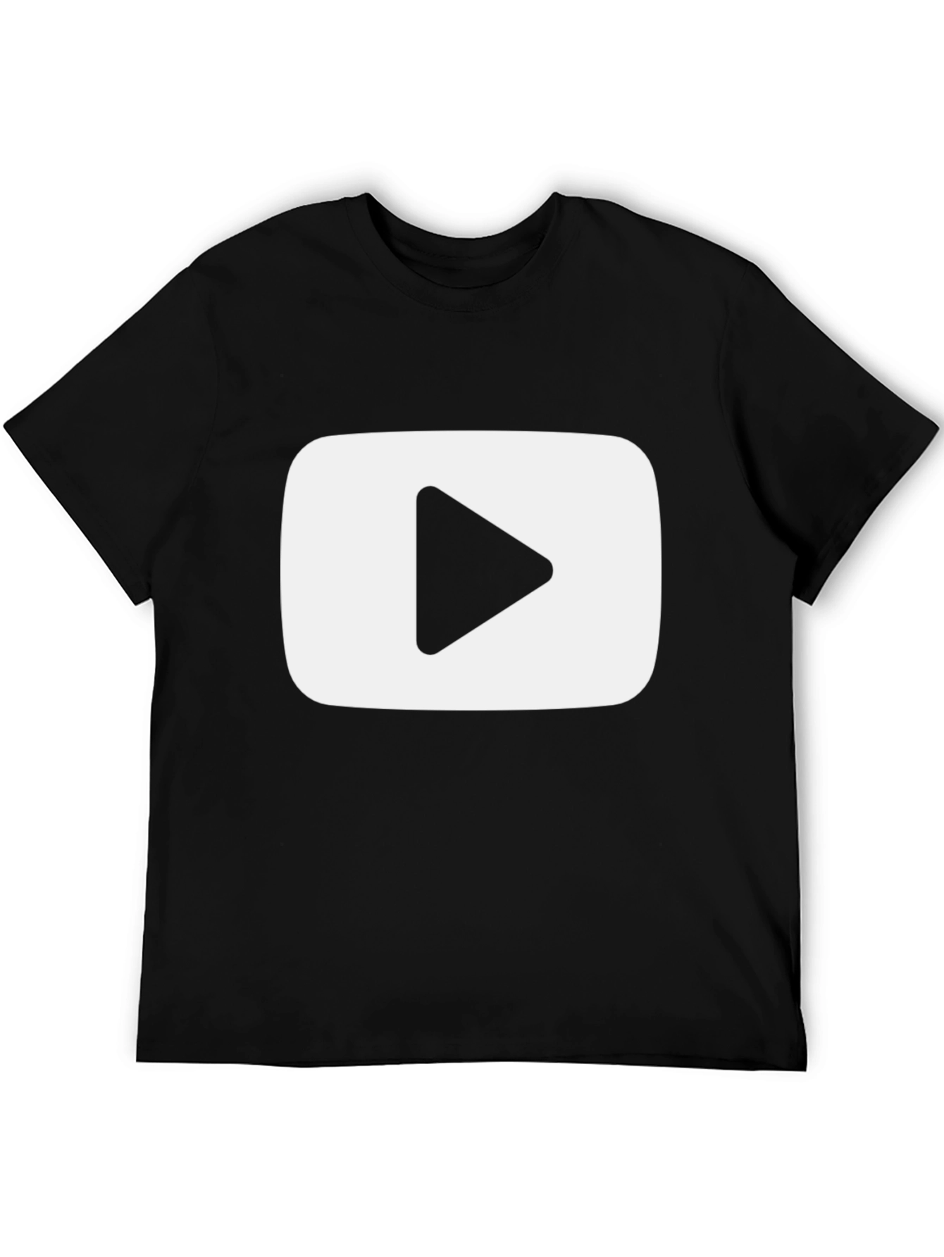 YouTube Play Button Black T-Shirt
