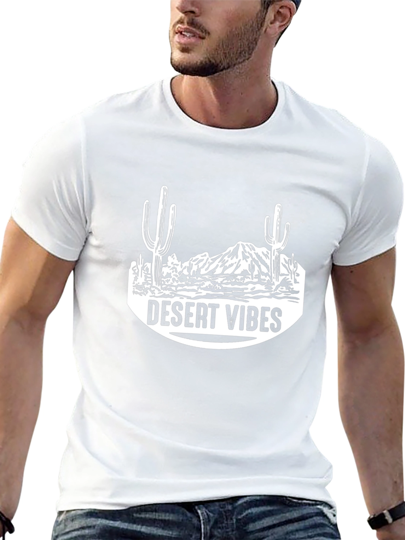 Desert Vibes Graphic T-Shirt - Black Casual Tee