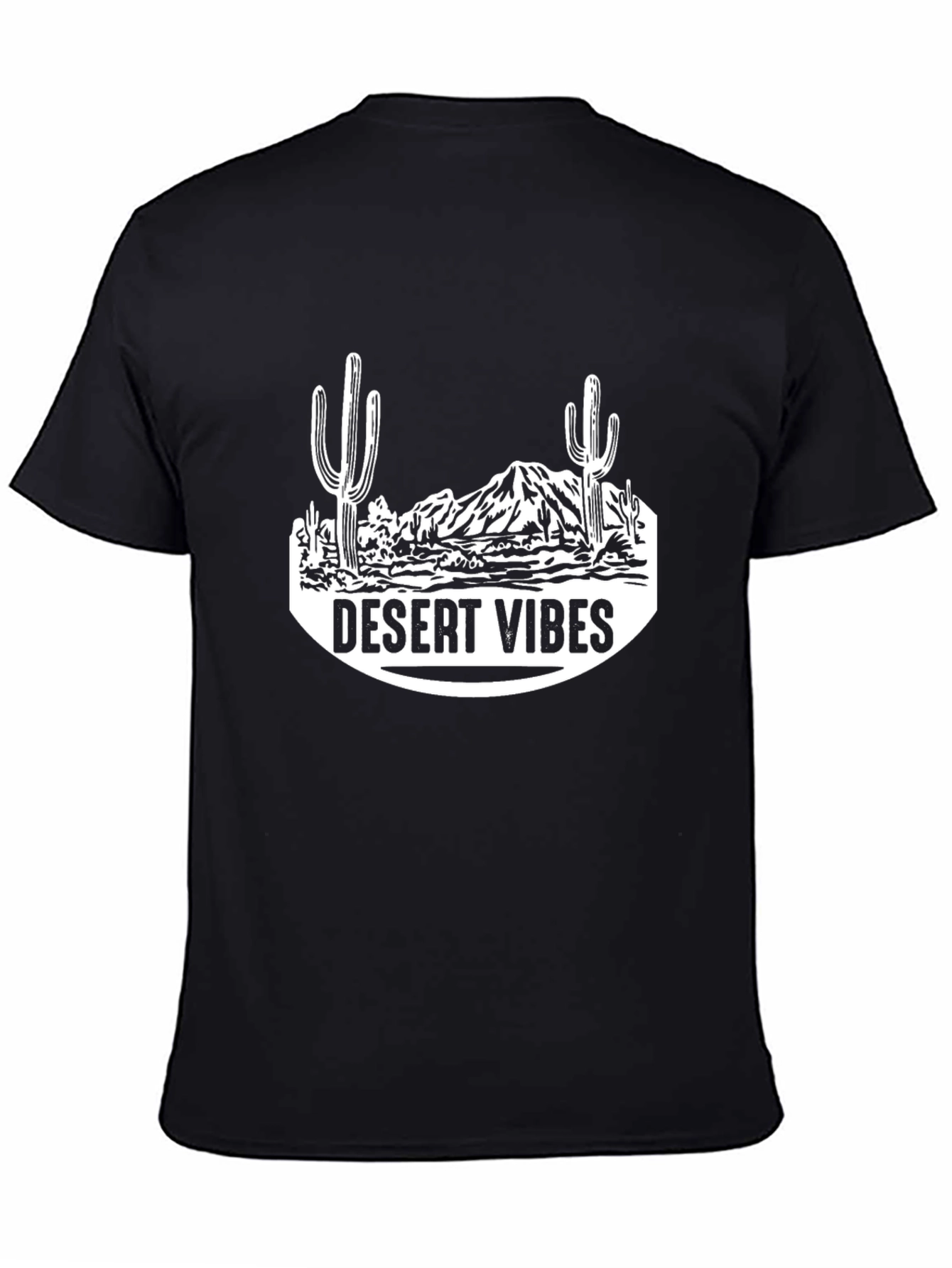 Desert Vibes Graphic T-Shirt - Black Casual Tee