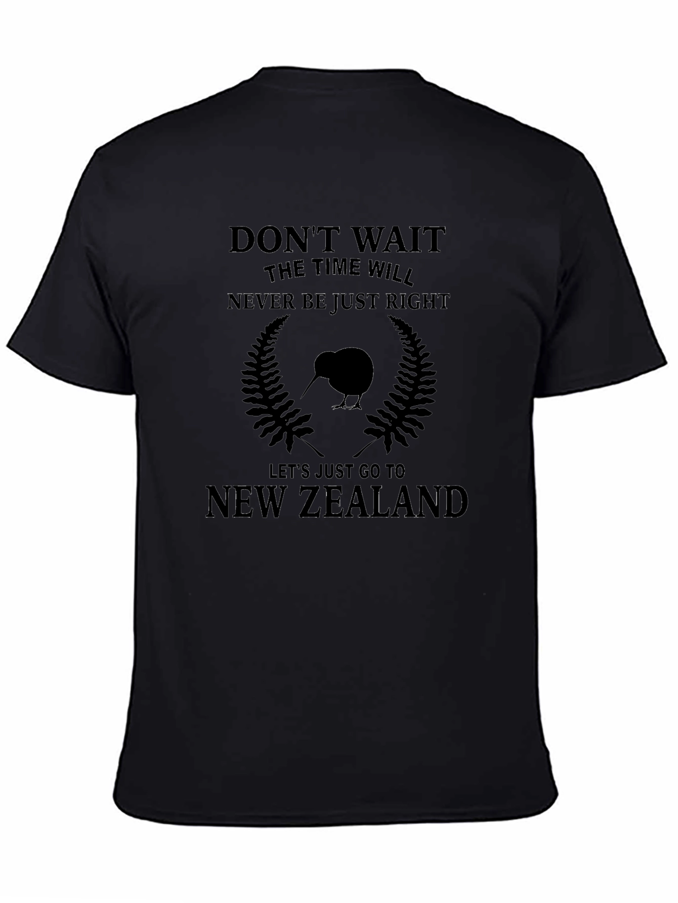 New Zealand Graphic T-Shirt - Kiwi Bird Fern Design