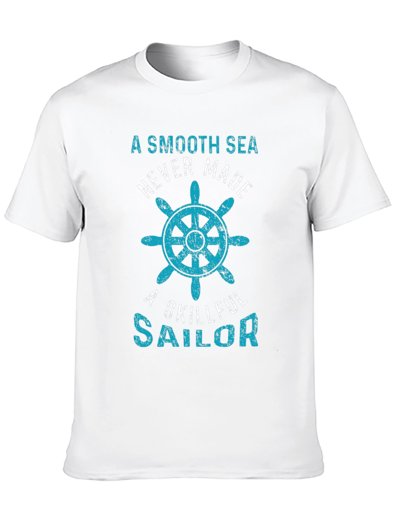 Smooth Sea Sailor Tee - Bold Nautical Graphic