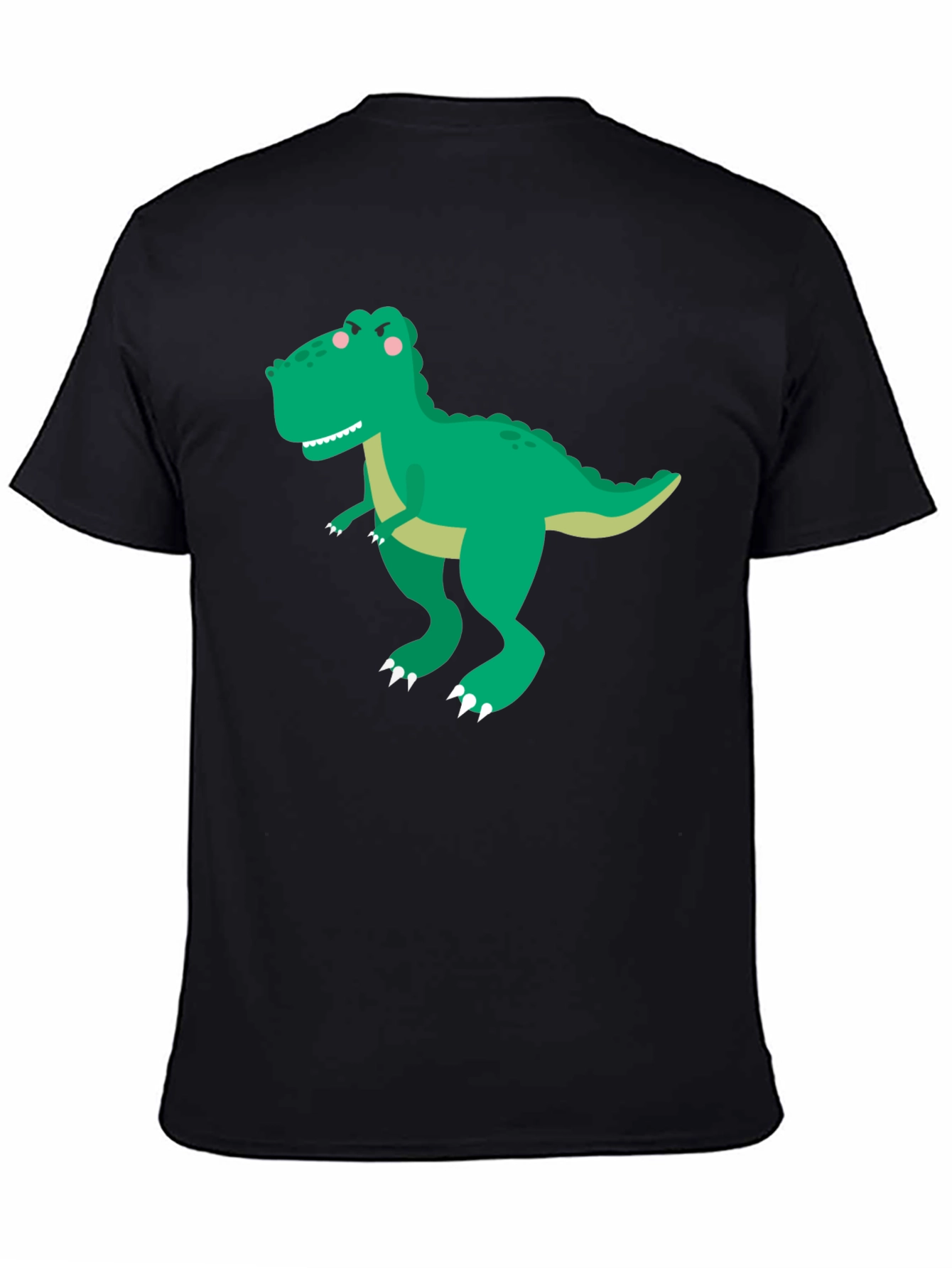 Dinosaur Graphic Tee - Classic Black Cotton T-Shirt