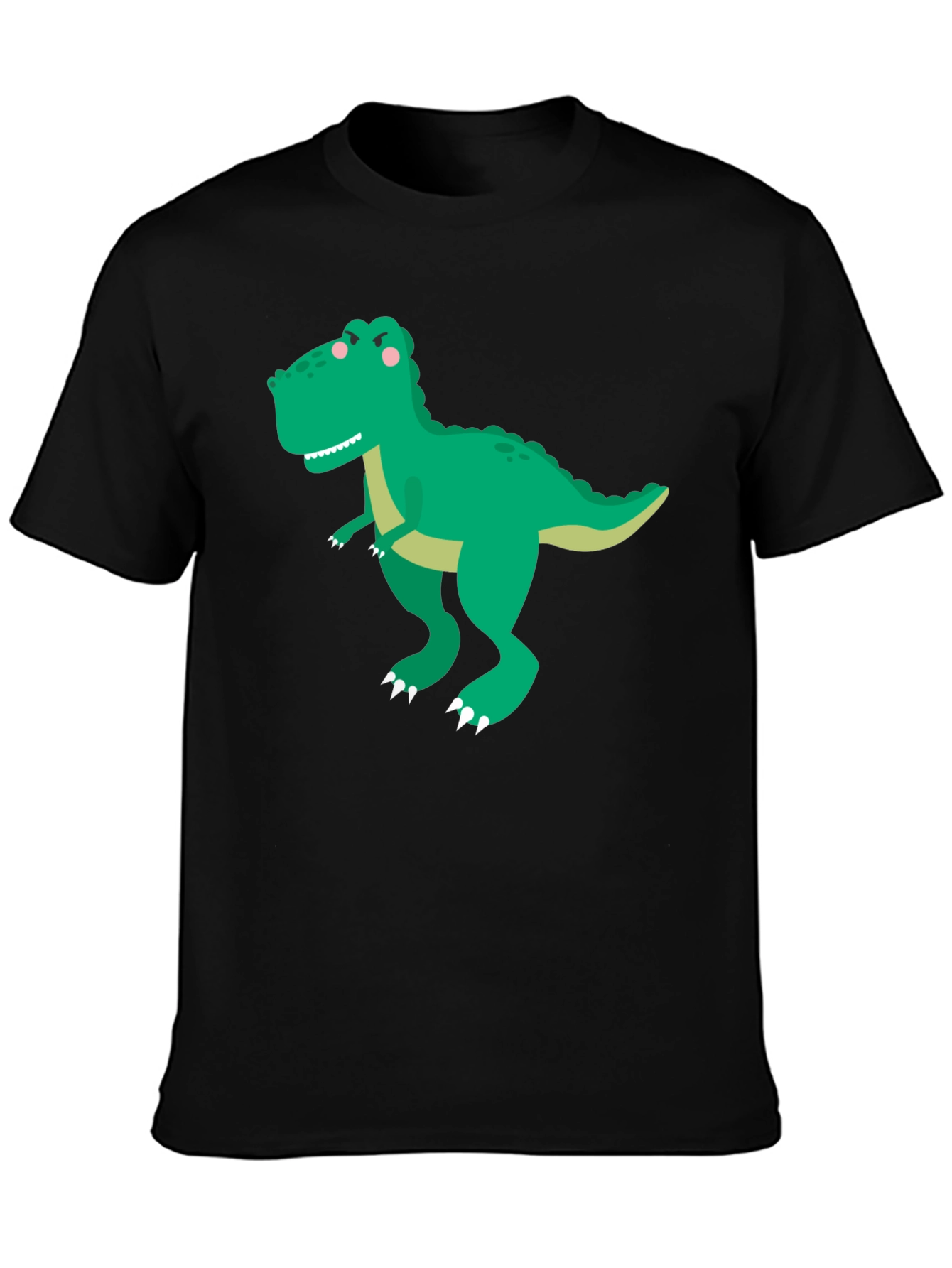 Dinosaur Graphic Tee - Classic Black Cotton T-Shirt