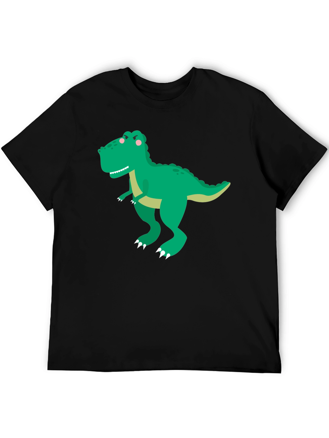 Dinosaur Graphic Tee - Classic Black Cotton T-Shirt