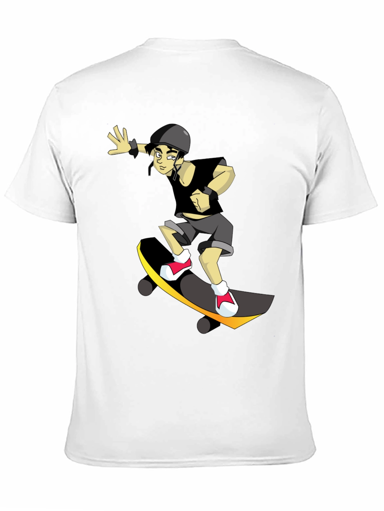 Skateboarding Graphic T-Shirt - Black