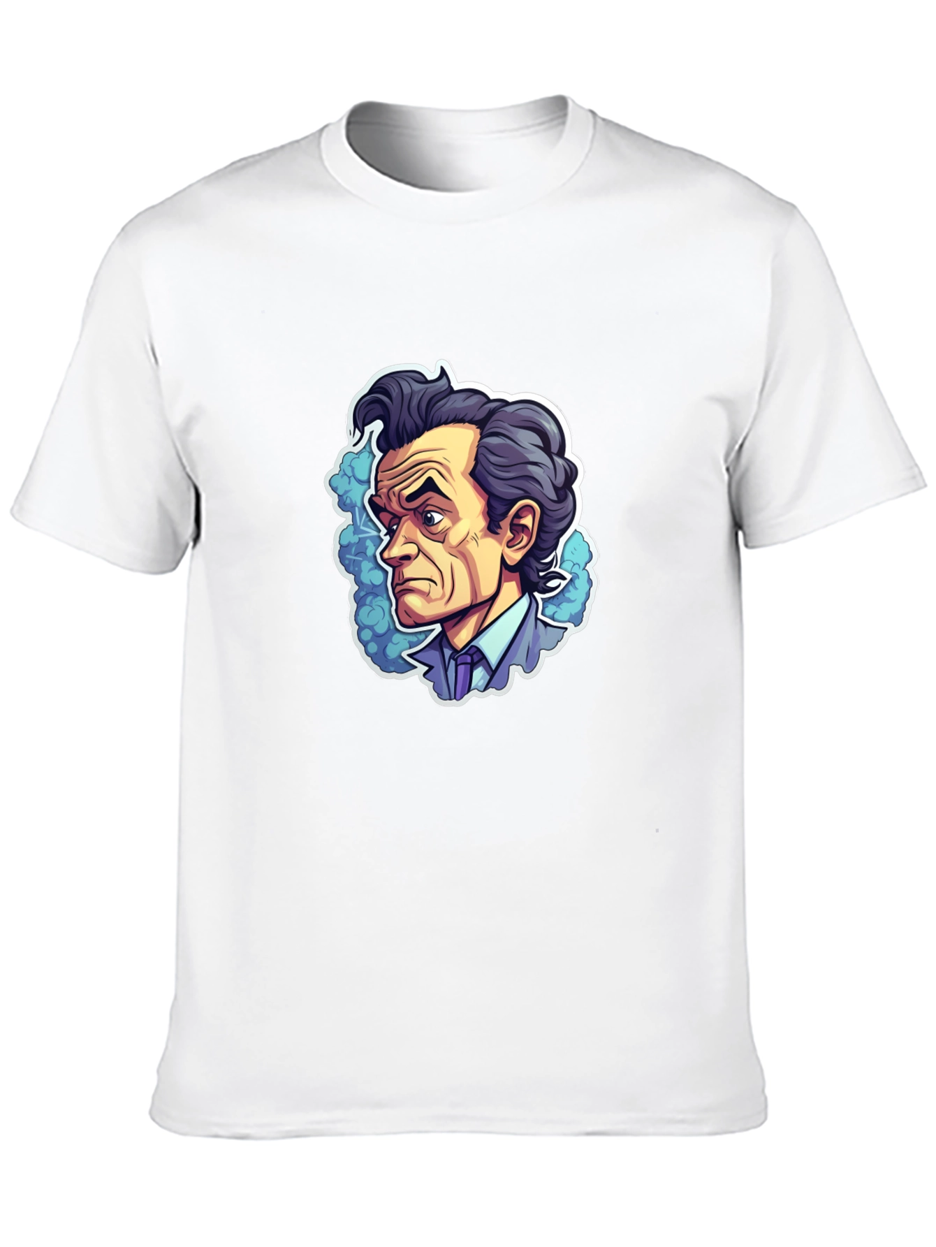 Cartoon Portrait Black T-Shirt