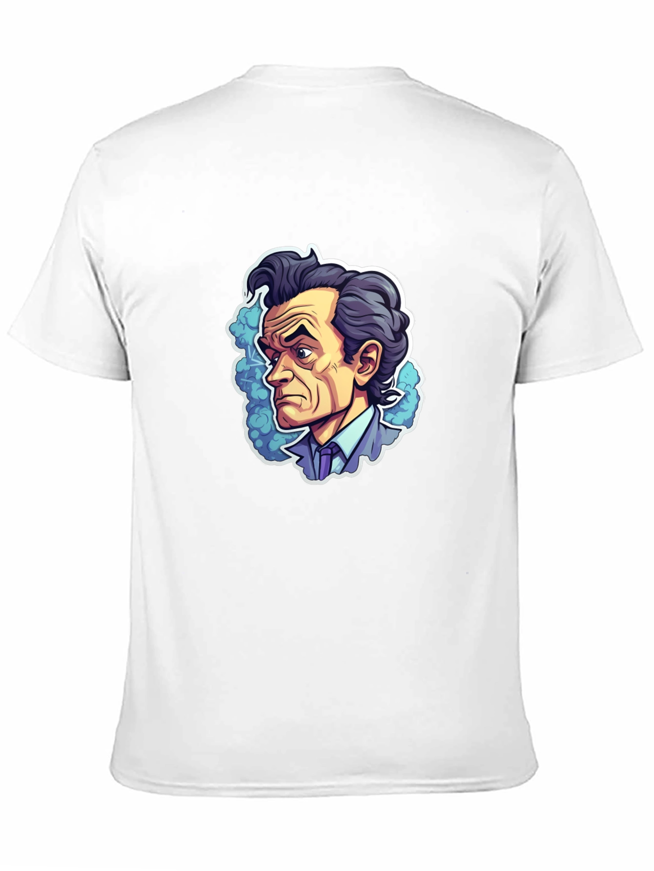 Cartoon Portrait Black T-Shirt