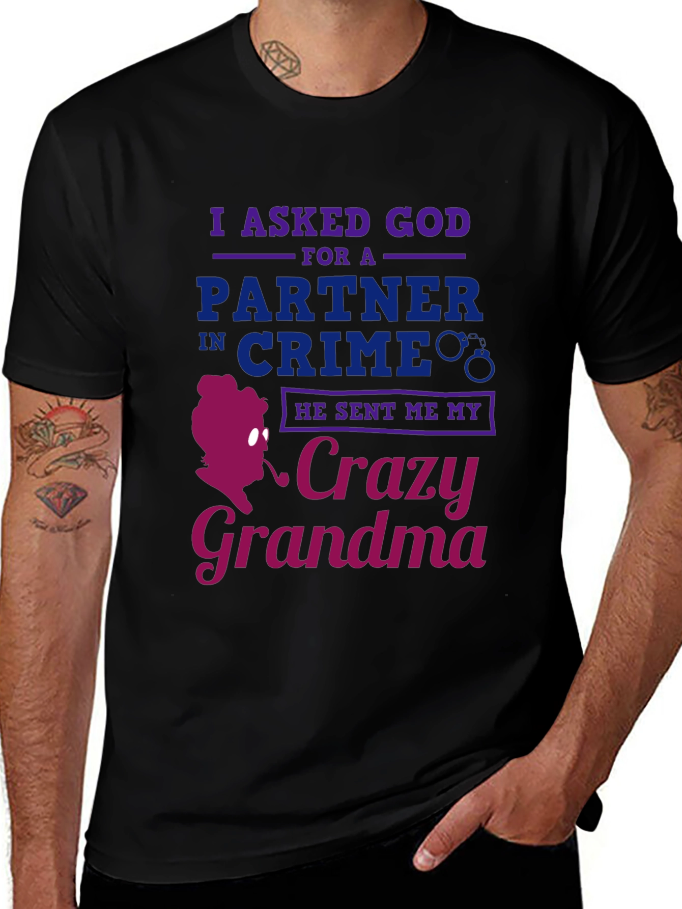 Crazy Grandma T-Shirt - Funny Graphic Tee
