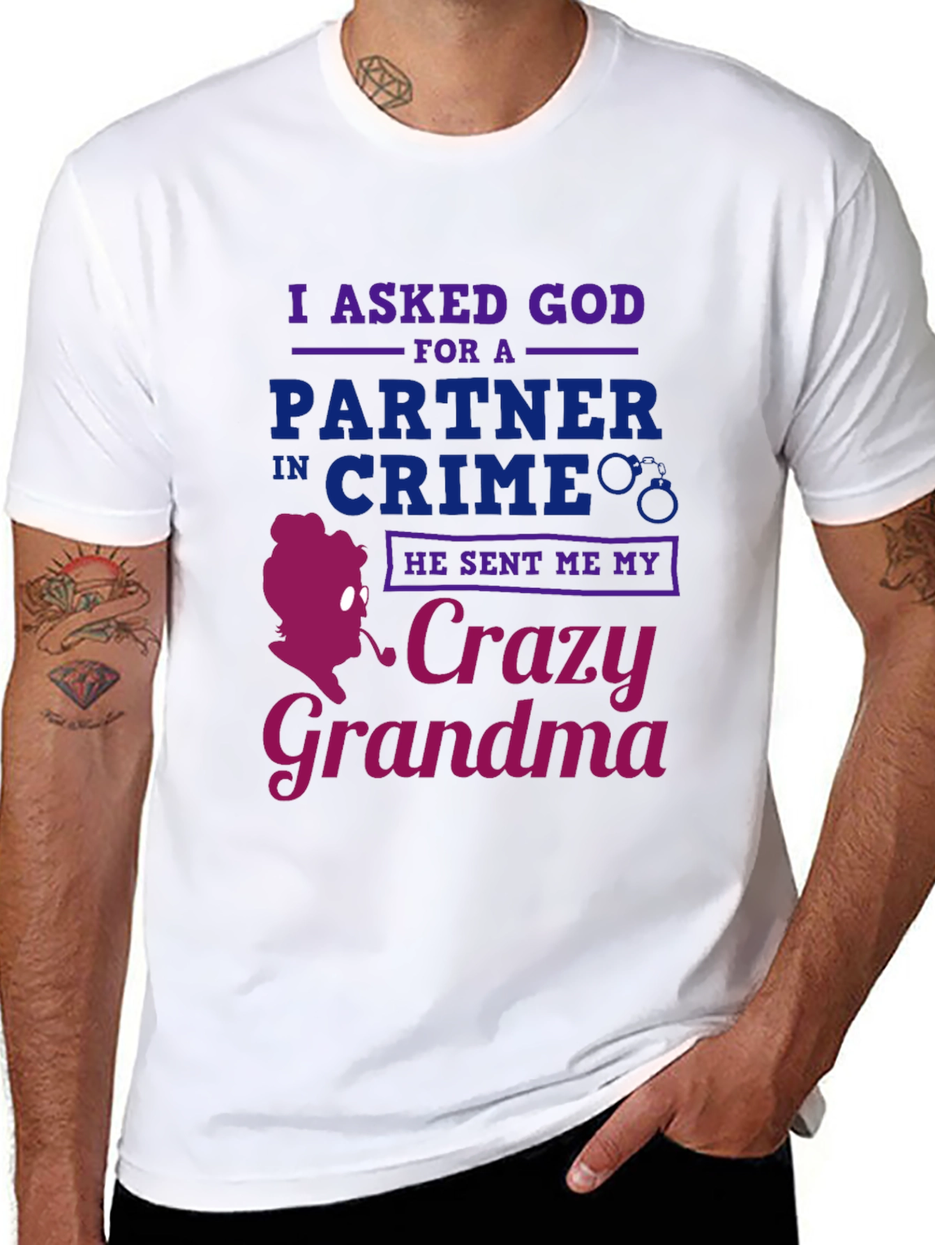 Crazy Grandma T-Shirt - Funny Graphic Tee