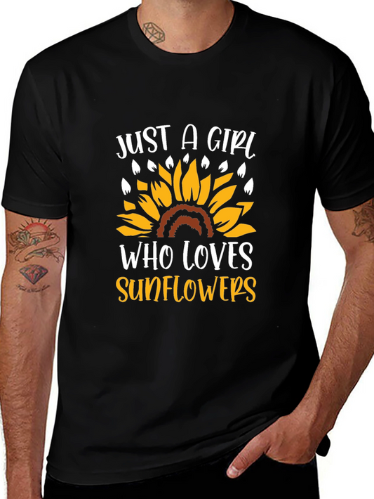 Just A Girl Who Loves Sunflowers T-Shirt