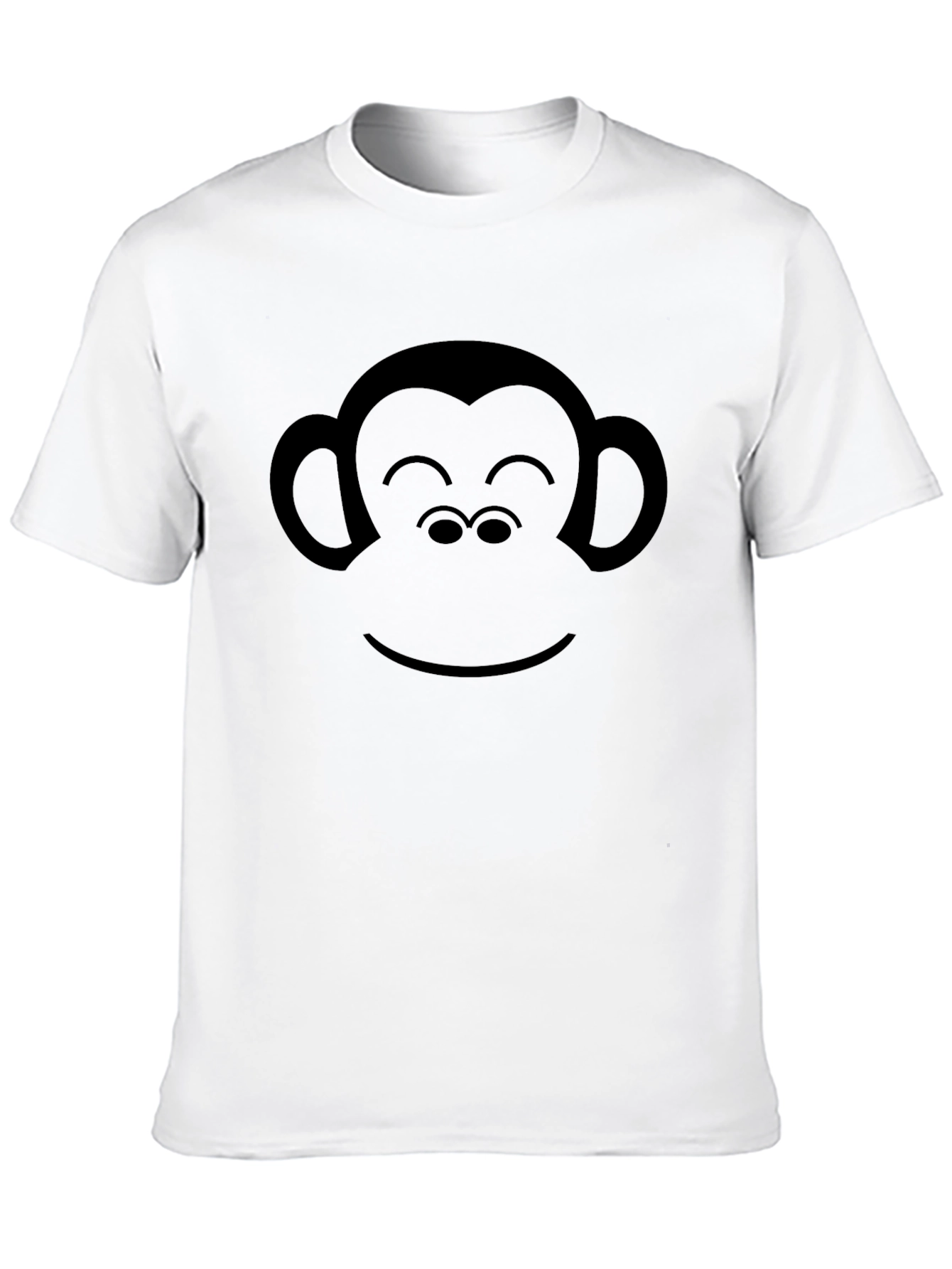 Monkey Face Graphic Black T-Shirt - Casual Tee
