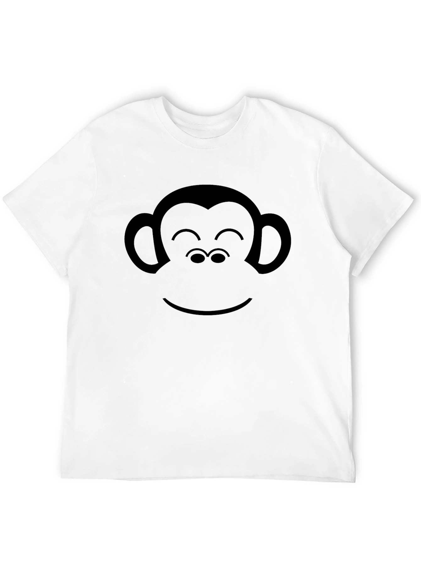 Monkey Face Graphic Black T-Shirt - Casual Tee