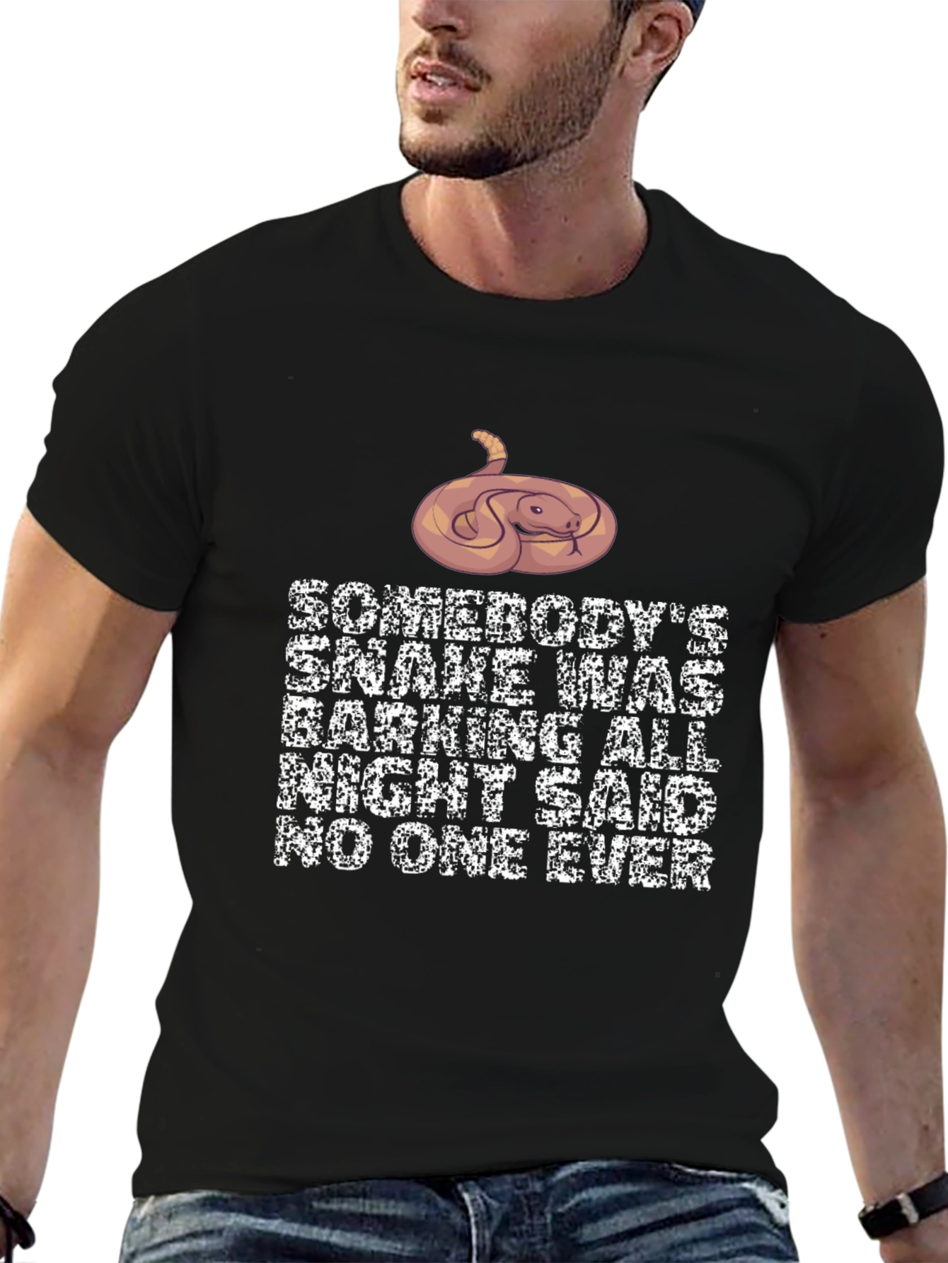 Funny Snake Barking T-Shirt Novelty Reptile Tee