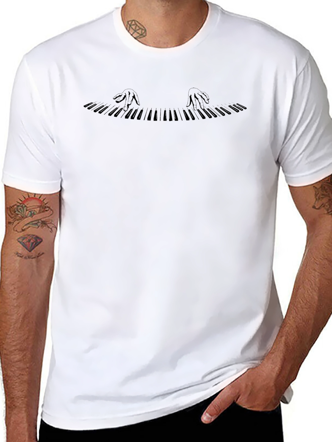 Musicians Keyboard Player Graphic Tee