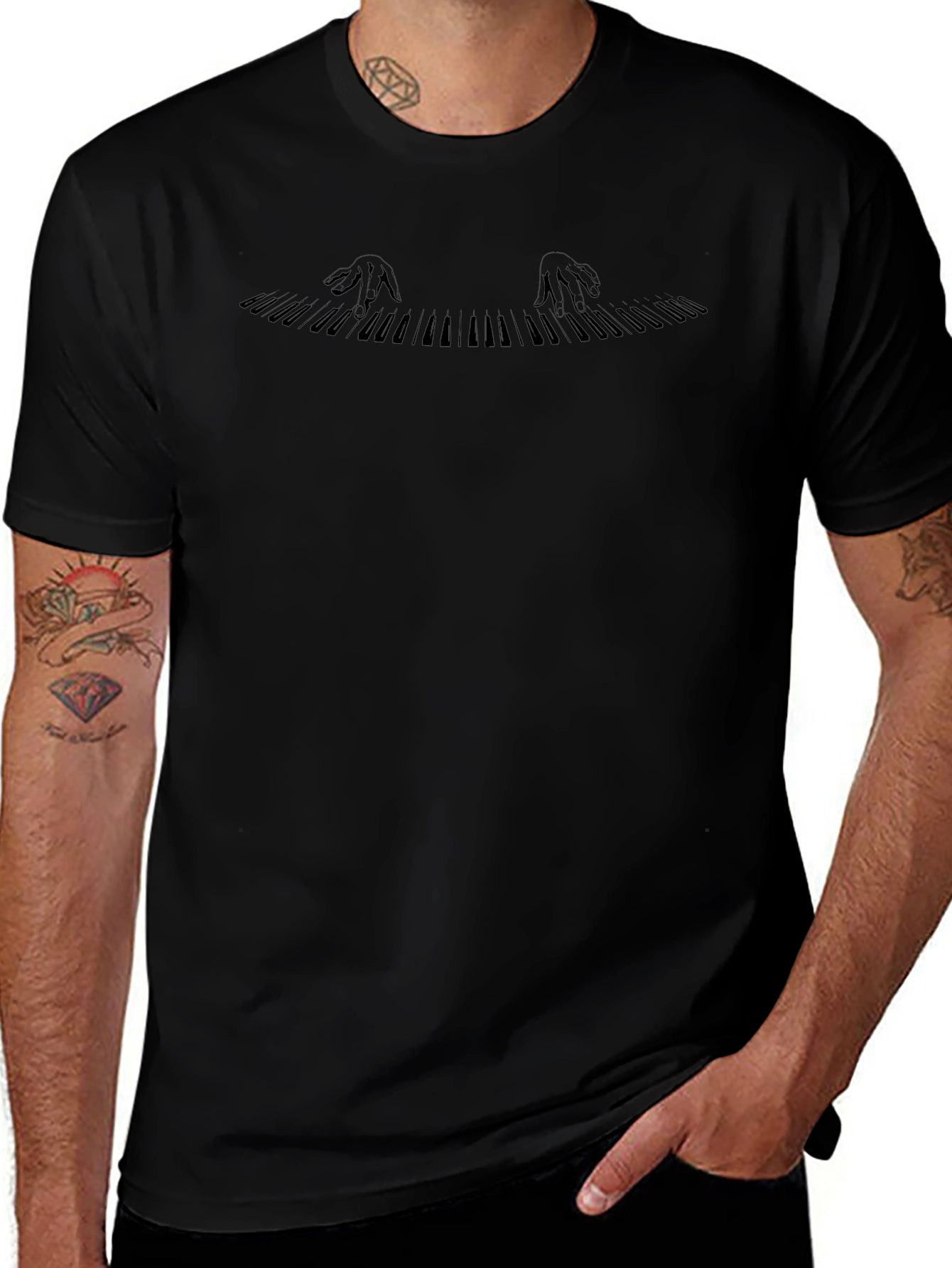 Musicians Keyboard Player Graphic Tee