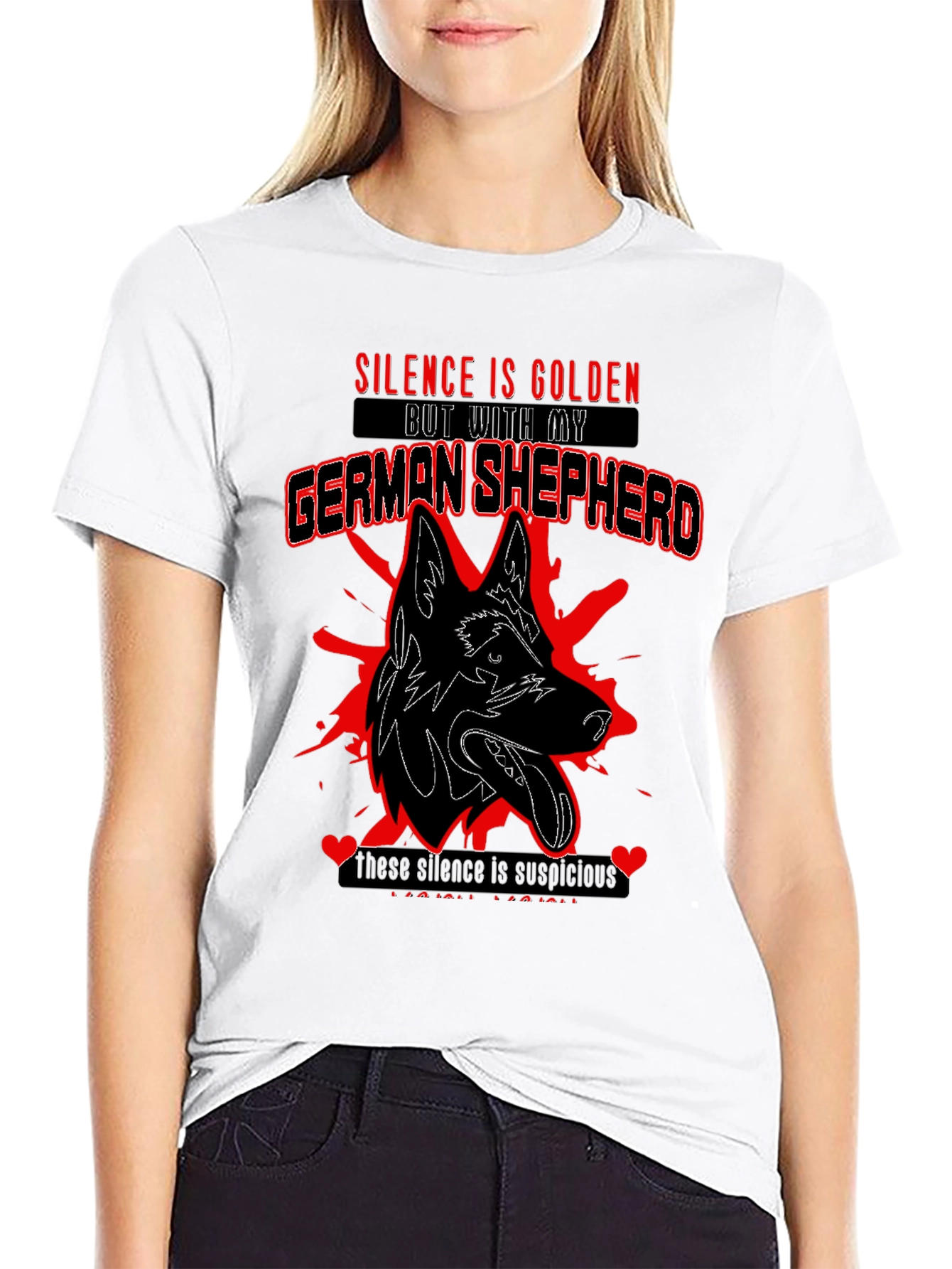 German Shepherd T-Shirt: Silence is Golden