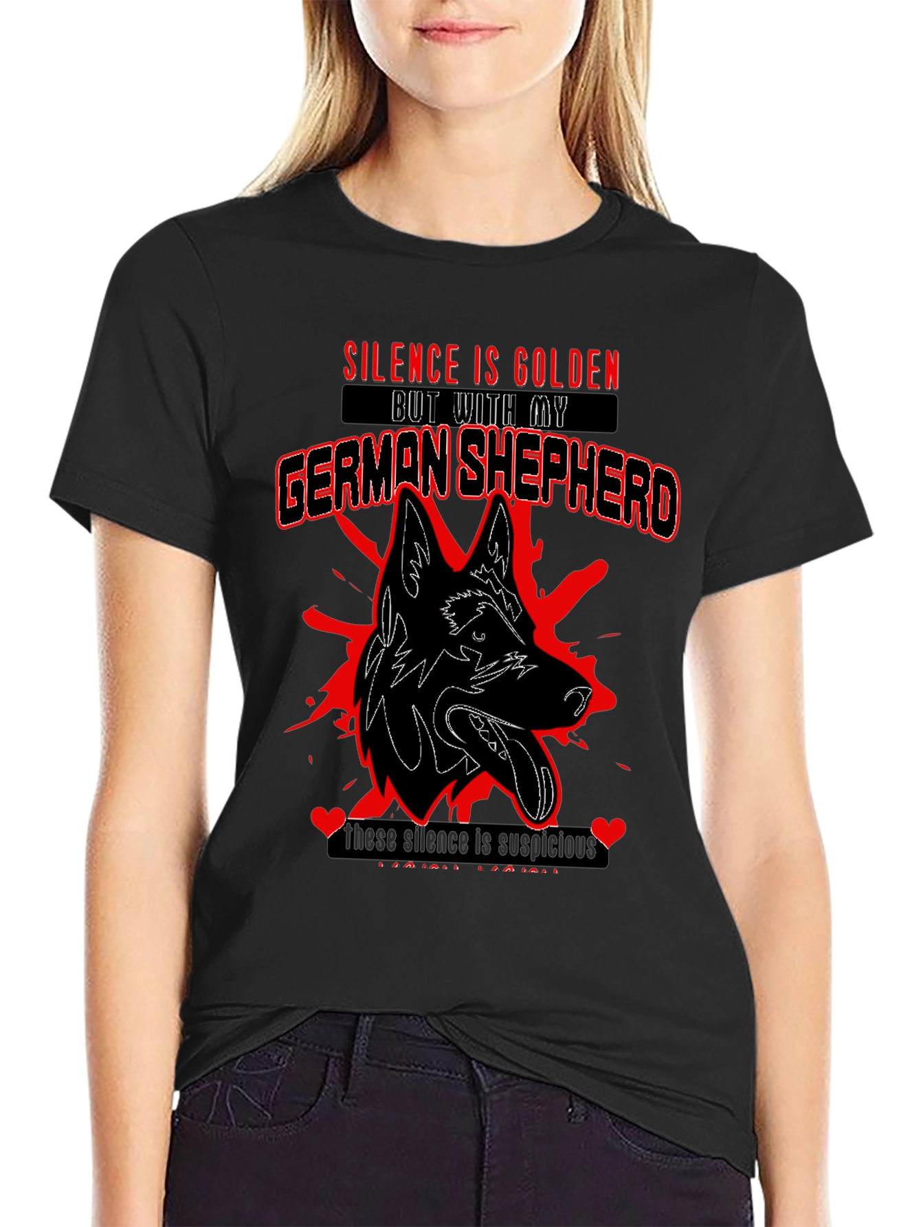 German Shepherd T-Shirt: Silence is Golden
