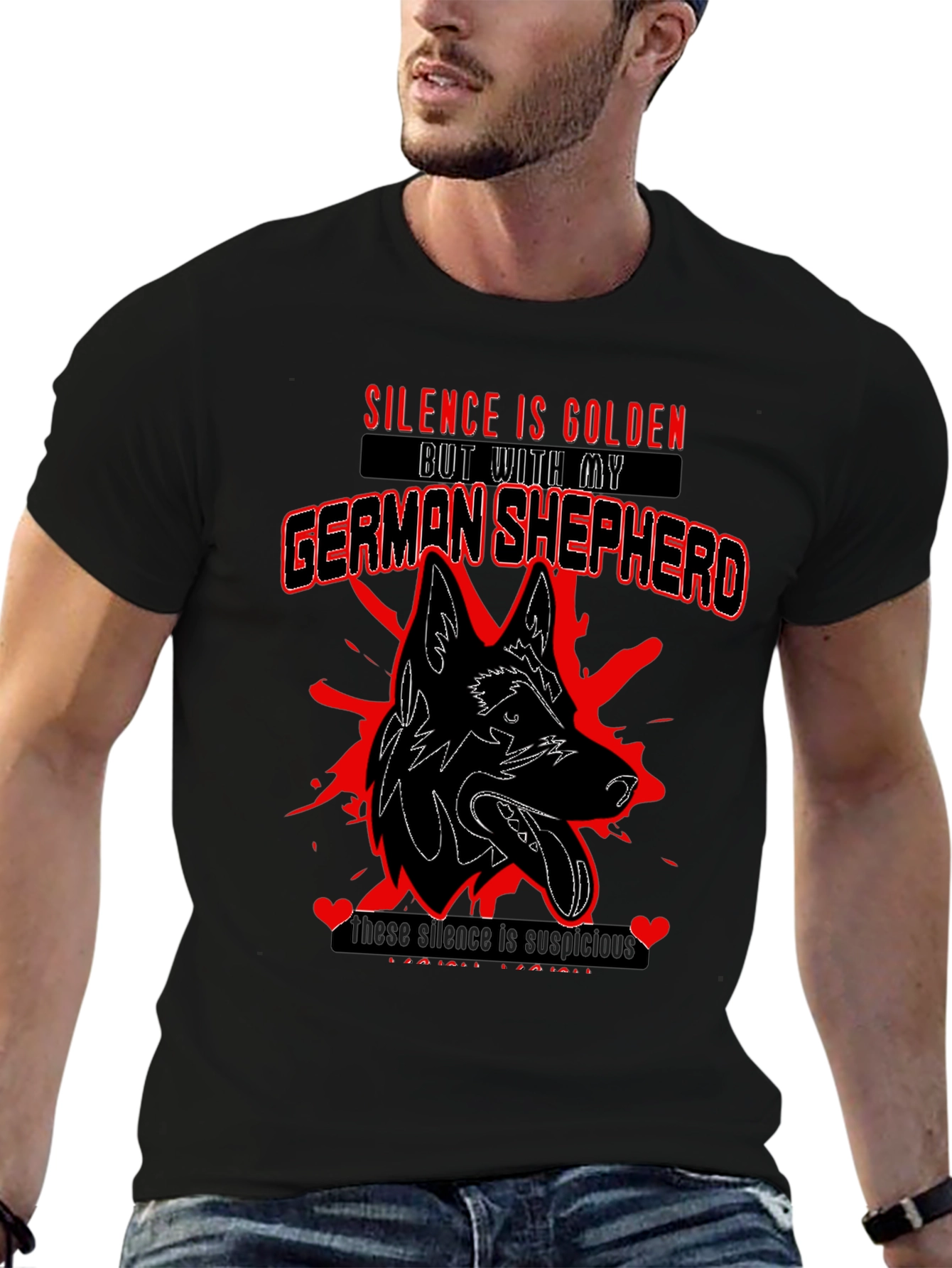 German Shepherd T-Shirt: Silence is Golden
