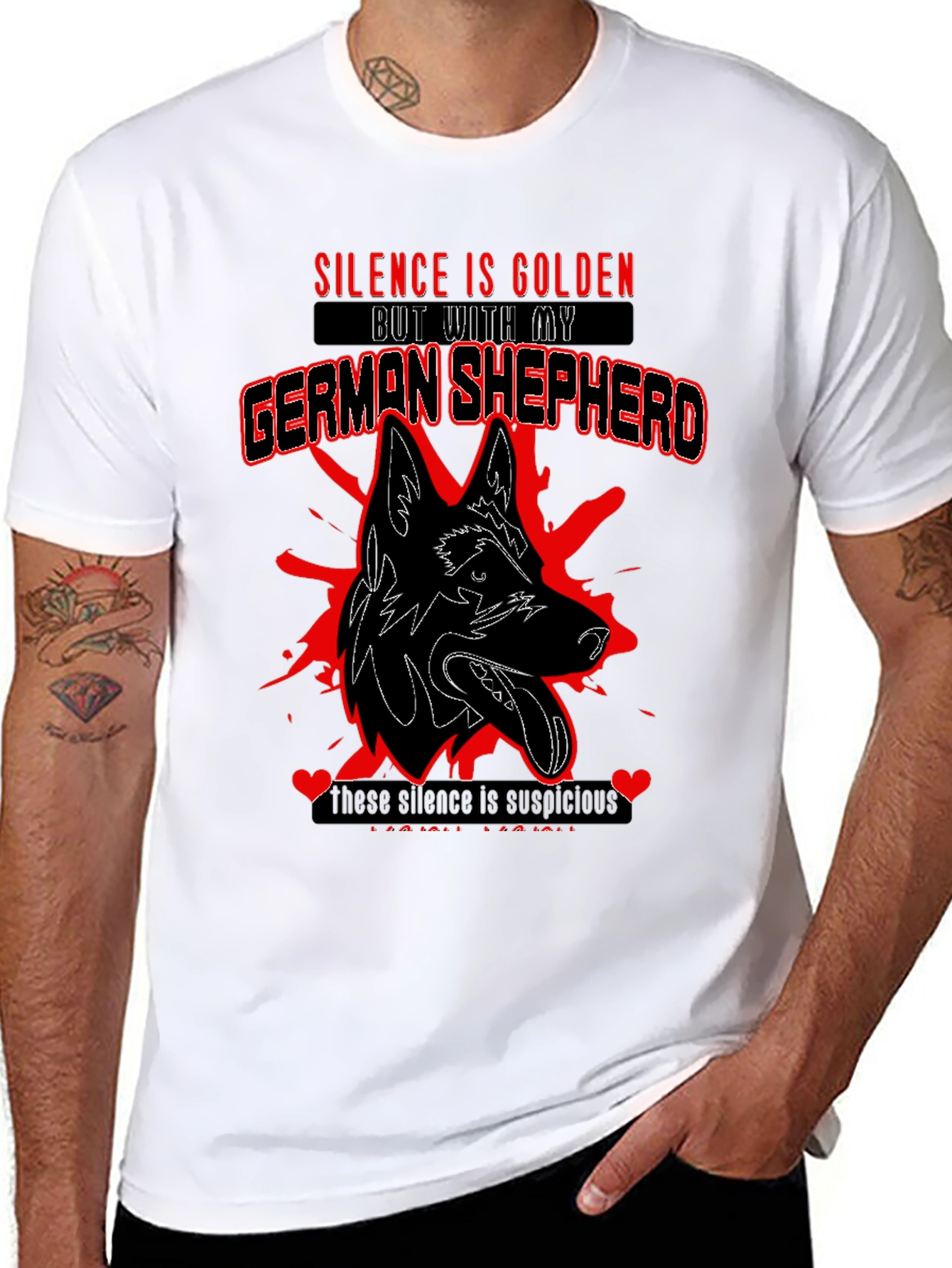 German Shepherd T-Shirt: Silence is Golden