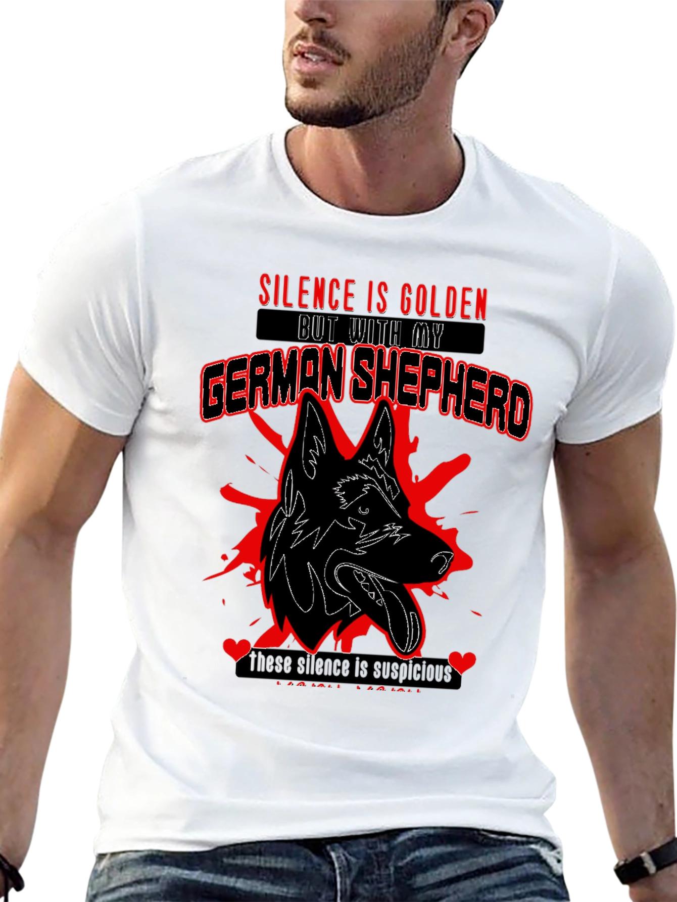 German Shepherd T-Shirt: Silence is Golden