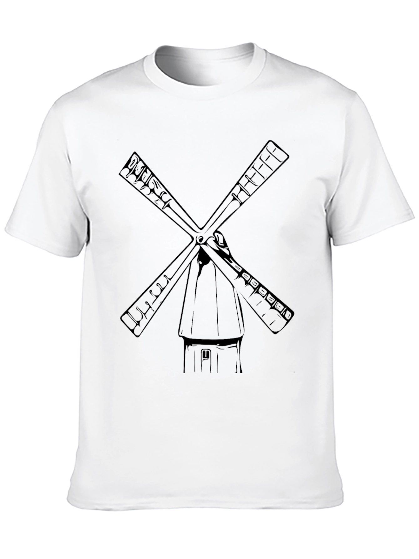 Mens Black Windmill Graphic Tee