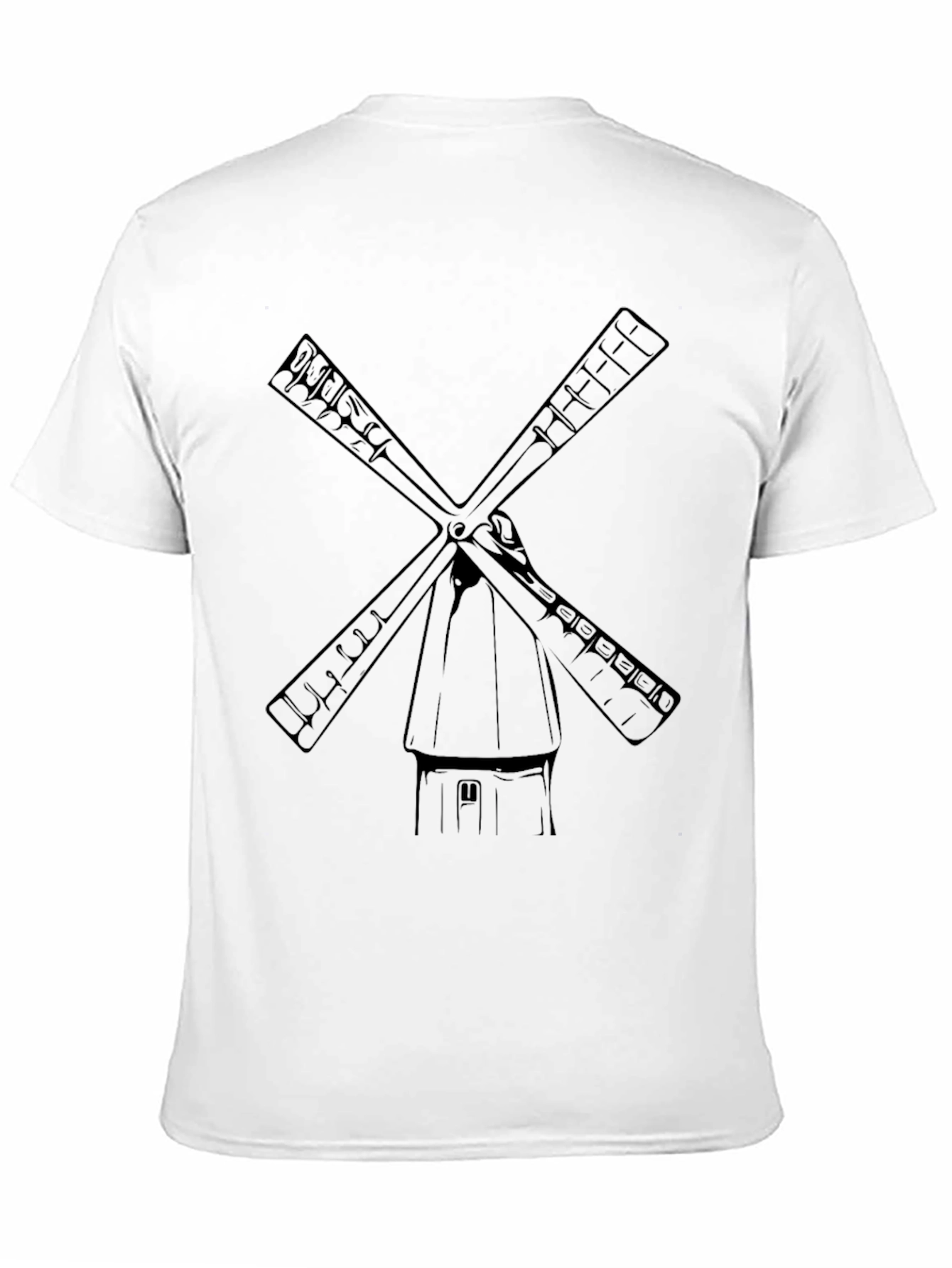 Mens Black Windmill Graphic Tee