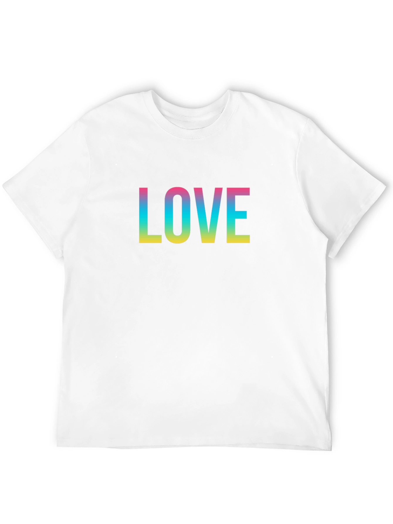 Love Rainbow Print Black T-Shirt