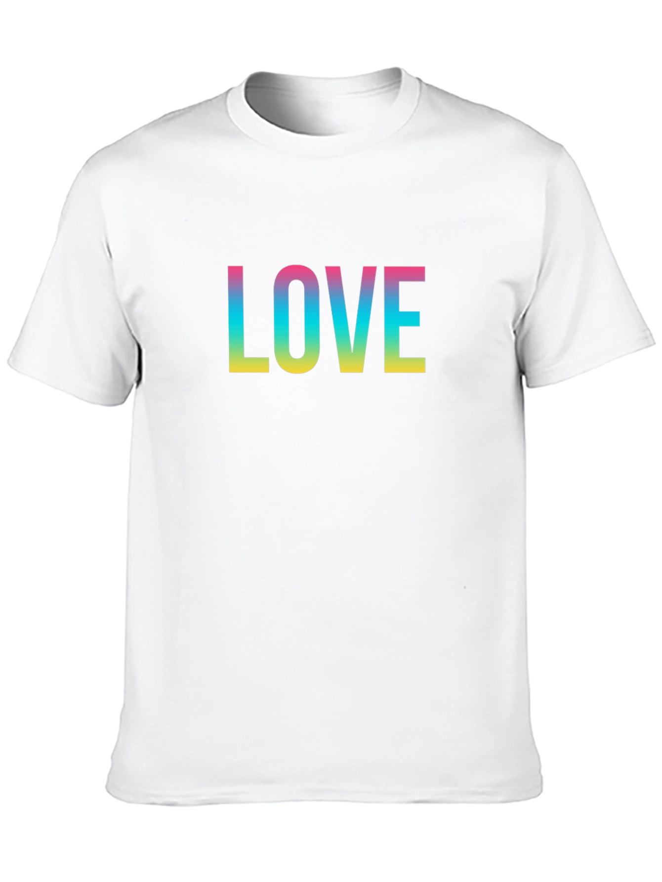 Love Rainbow Print Black T-Shirt