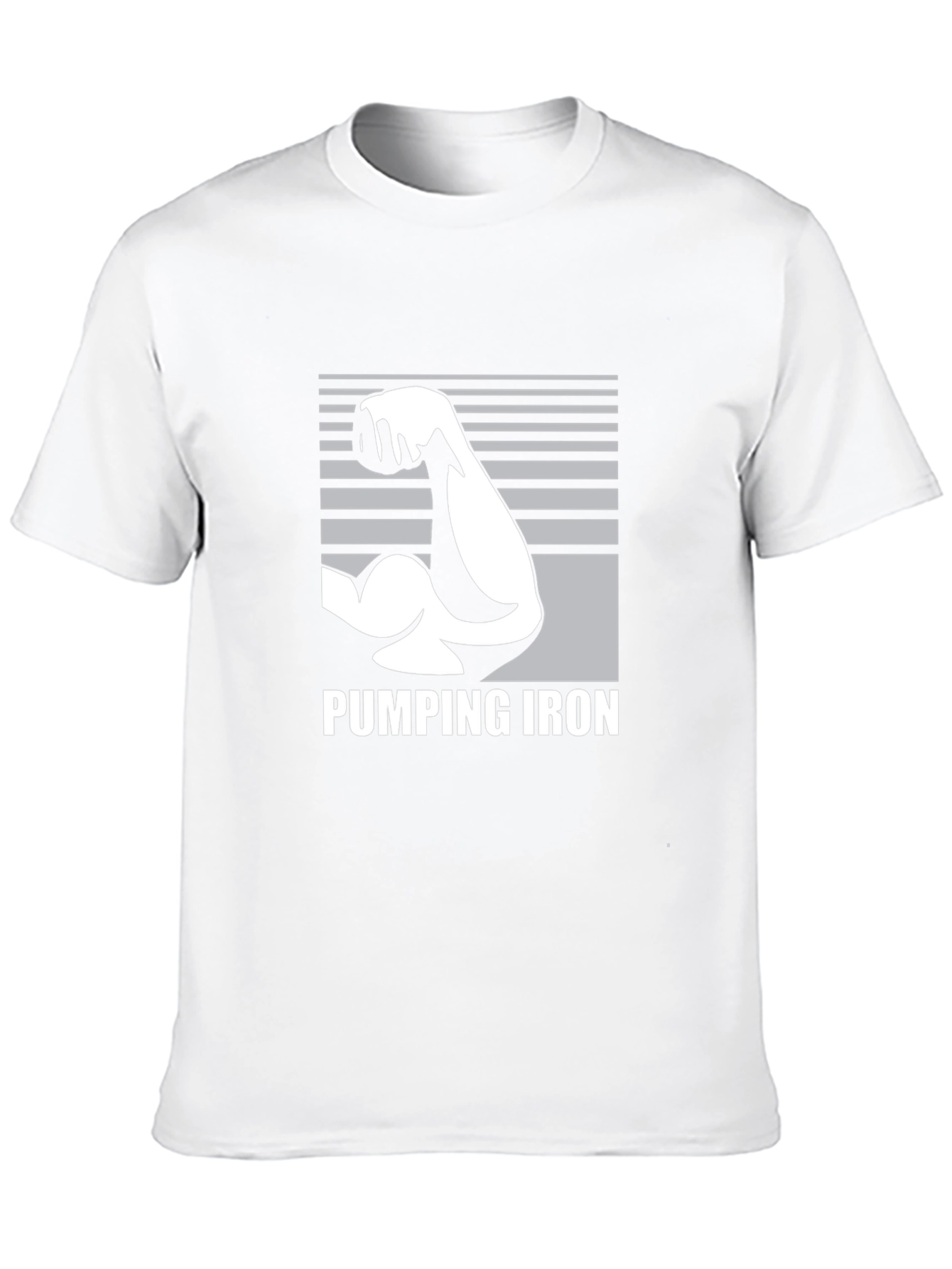 Pumping Iron Graphic Tee - Black Cotton Gym Shirt
